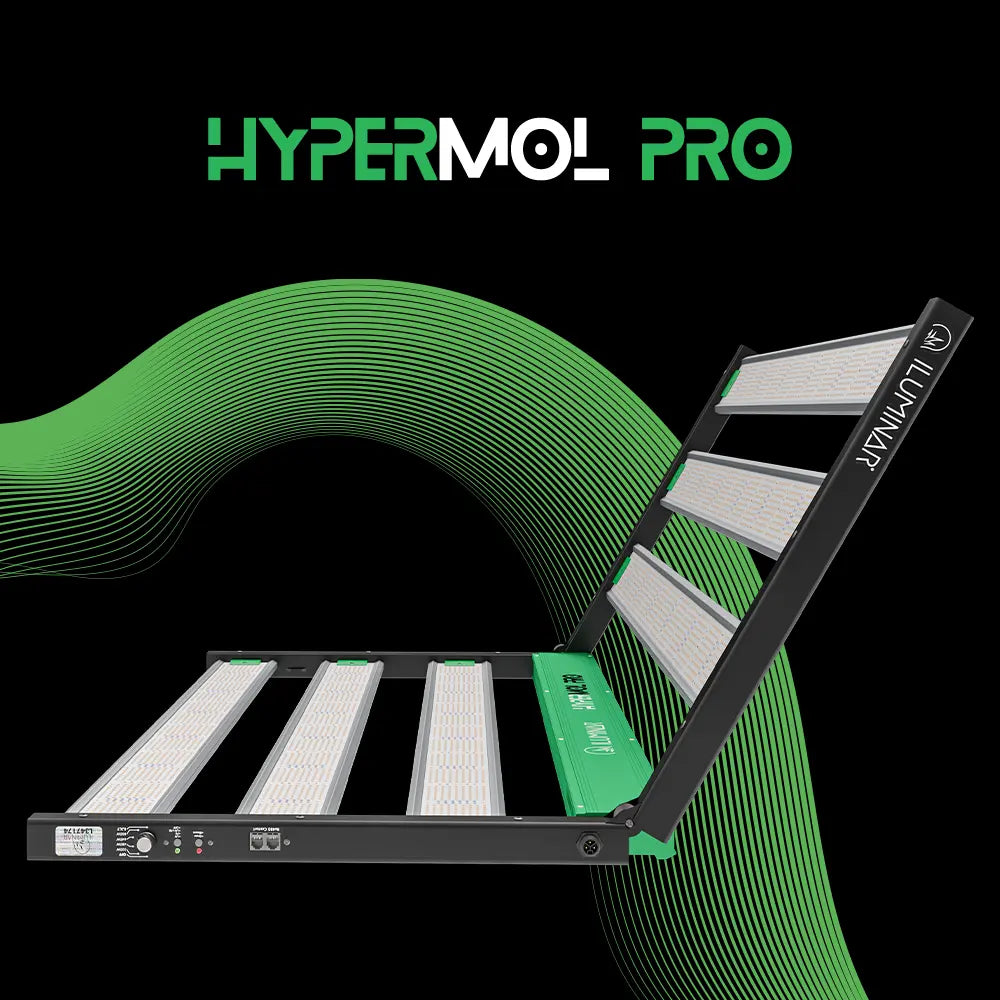 1450W Full Spectrum LED Grow Light for Indoor Plants - Iluminar Hypermol Pro - Perfect for Hydroponics, Greenhouses & Home Gardening
