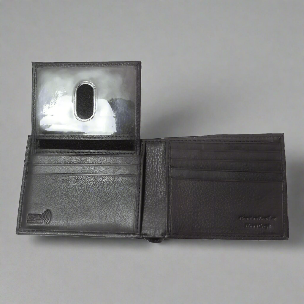 BOL Men's RFID Blocking Leather Bifold Wallet - Slim Minimalist Design for Everyday Carry & Travel Security