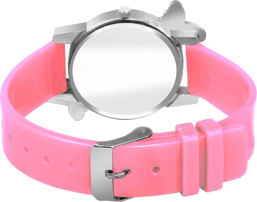 Butterfly Flower Dial Analog Watch for Women & Girls - Stylish Designer PU Strap Wristwatch | Trendy Fashion Accessory | Perfect for School, Office & Casual Wear