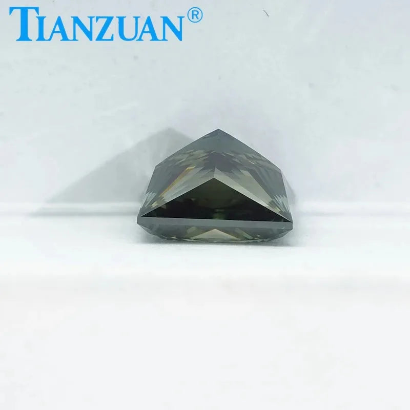 1.5CT Lab Grown Square HPHT Diamond - Fancy Deep Green VVS1 2EX Loose Gemstone with GEMID Certification | Perfect for Engagement Rings, Jewelry Making & Luxury Gifts