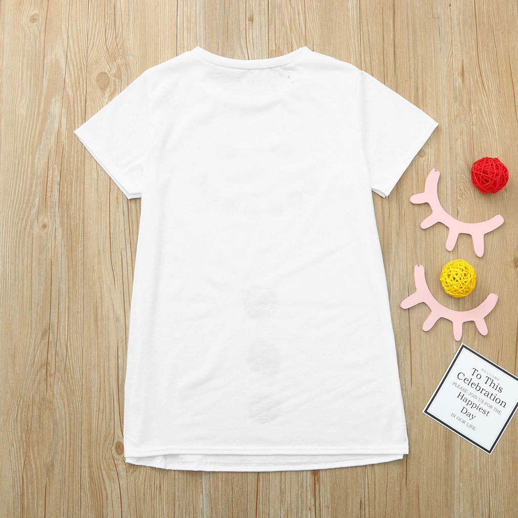 Women's Christmas Snowman Cartoon Maternity T-Shirt - Pregnancy Tee Top - Comfortable Maternity Clothes (White) - Perfect for Holiday Parties & Family Photos