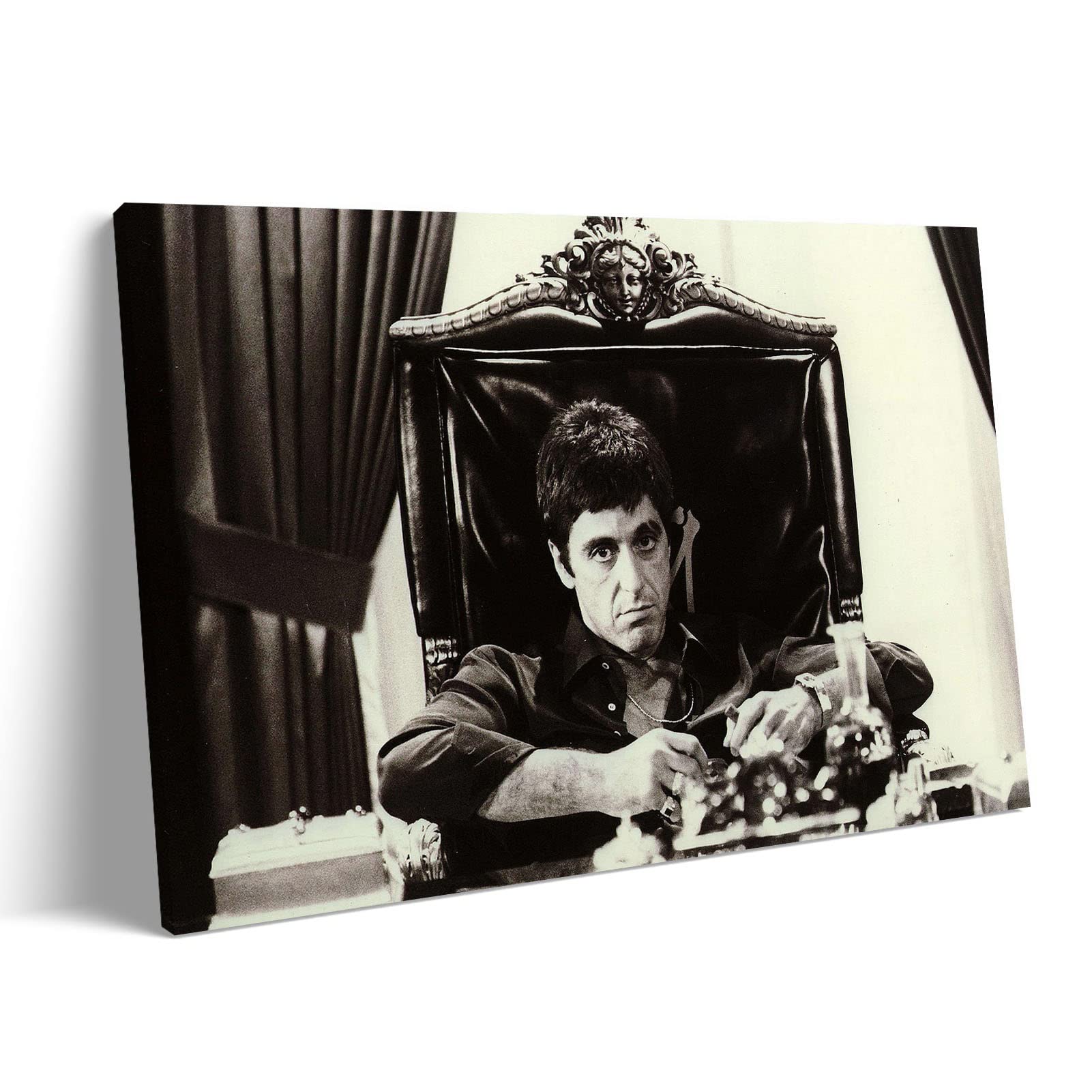 Scarface Movie Poster Canvas Wall Art - 24x36 Inch Rolled Canvas Print, Home Decor for Living Room, Bedroom, Office - Perfect Gift for Movie Lovers & Gangster Film Fans