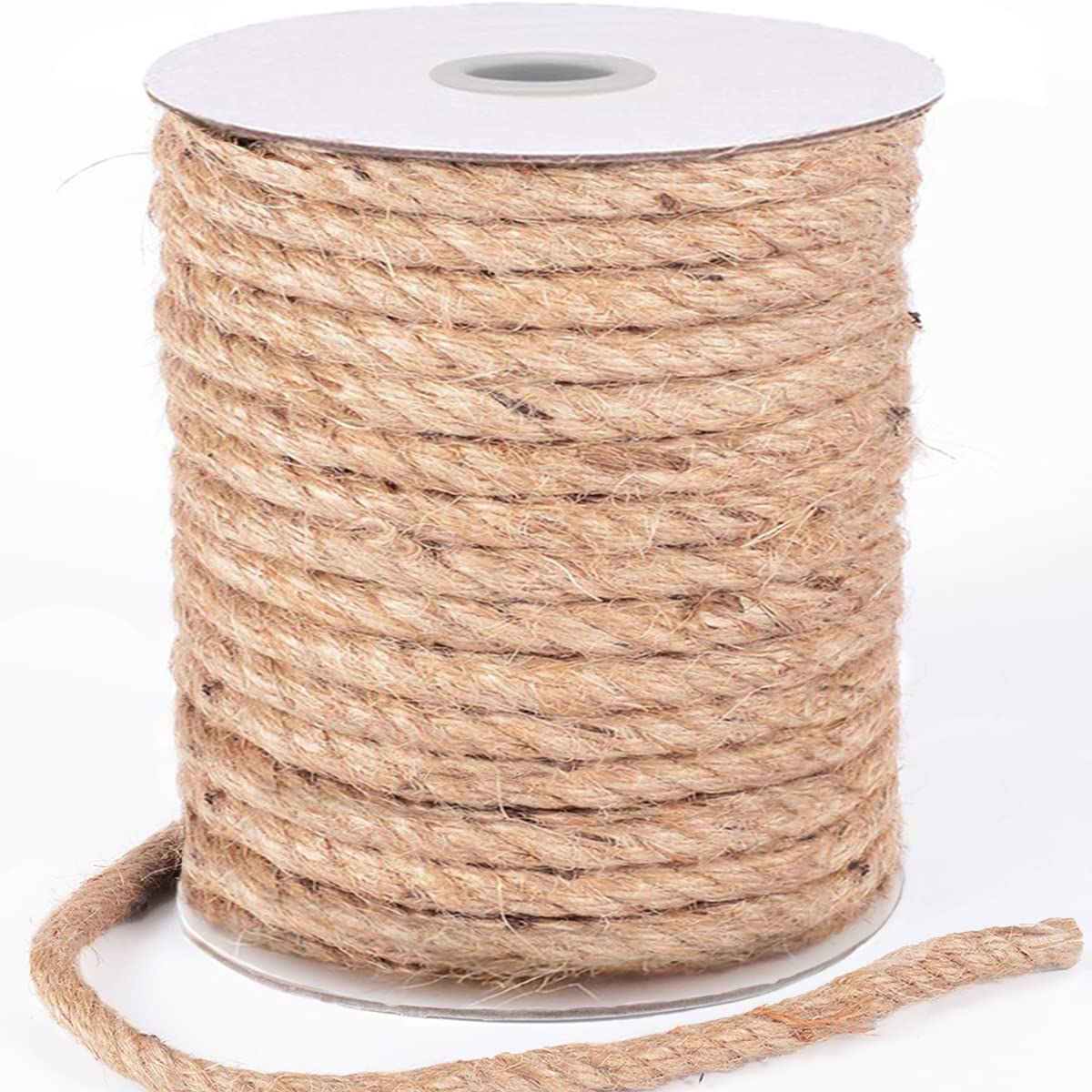 Natural Jute Rope 10mm x 30m - Eco-Friendly Hemp Rope for DIY Crafts, Cat Scratching Posts, Home Decor & Garden Projects - Perfect for Macrame, Wrapping, and Decorative Knotting