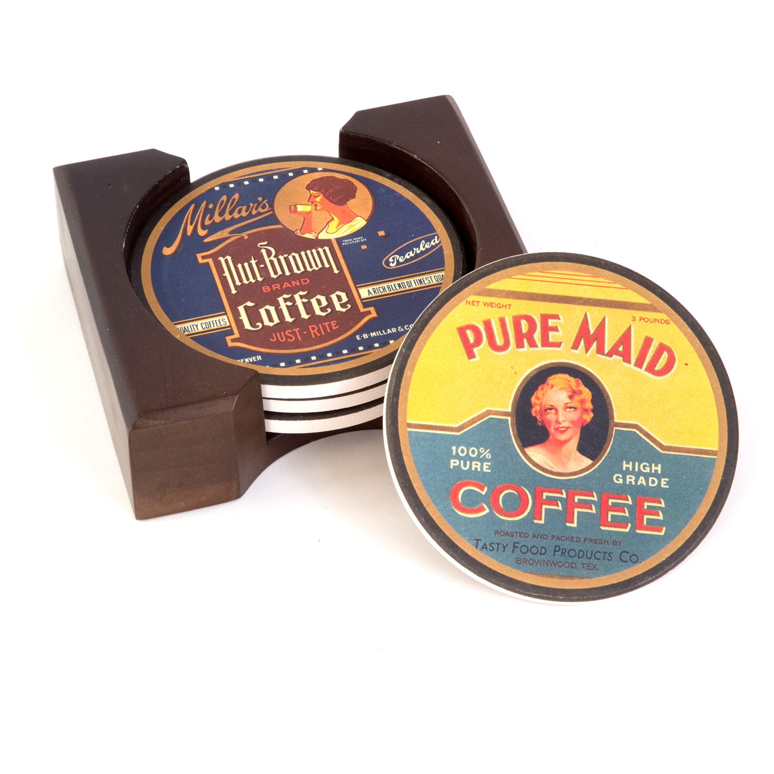 Absorbent CoasterStone Coffee Labels - 4.25