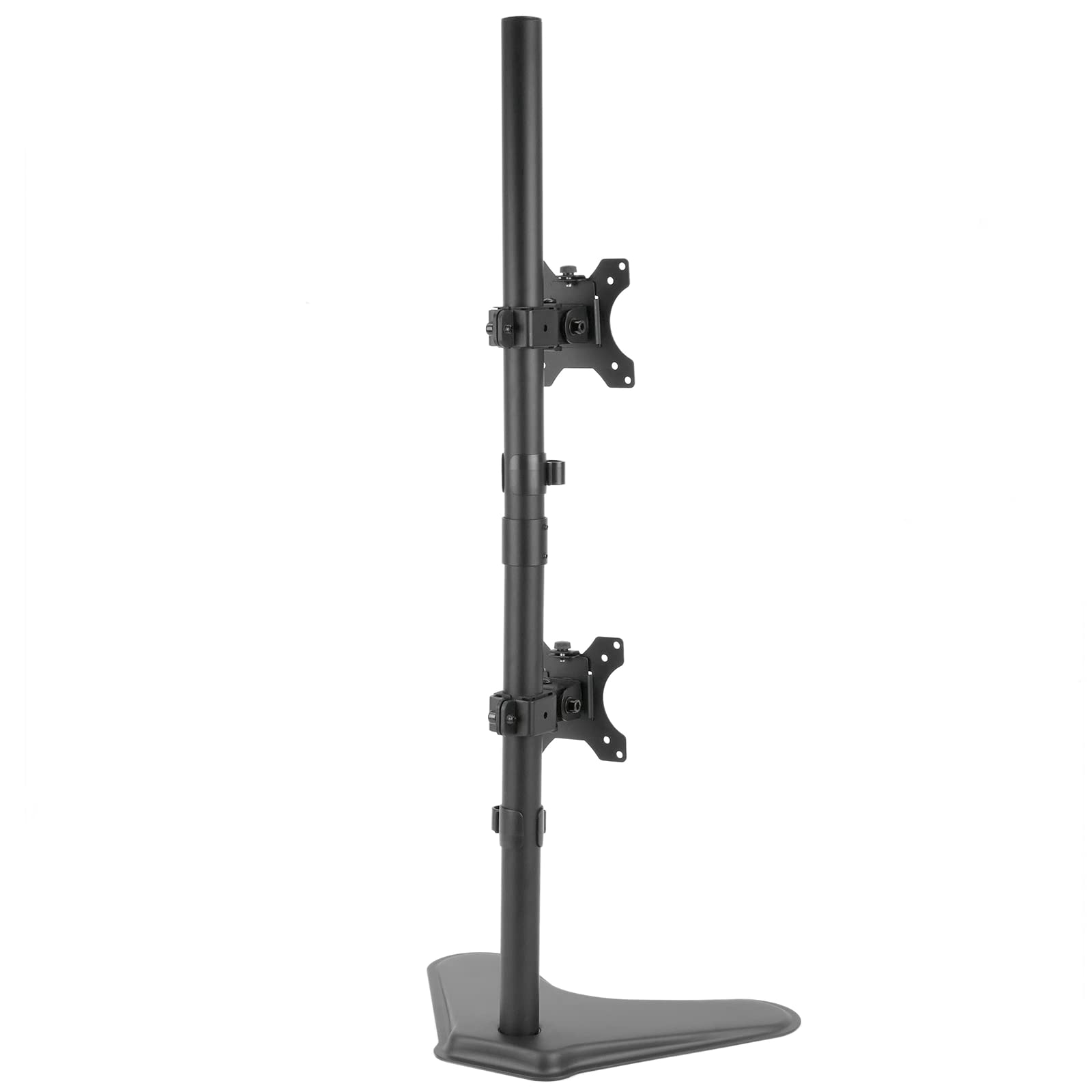 BEMATIK.COM Cablematic – Dual Vertical Monitor Stand with VESA 75/100 Mount - Perfect for Office Workstations & Gaming Setups