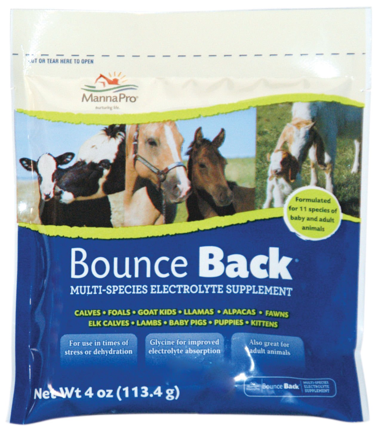Bounce Back® Multi-Species Electrolyte Supplement for Dogs, Cats & Livestock - Rehydration & Recovery Aid for Pets and Farm Animals - Perfect for Hot Weather, Travel & Post-Workout Recovery