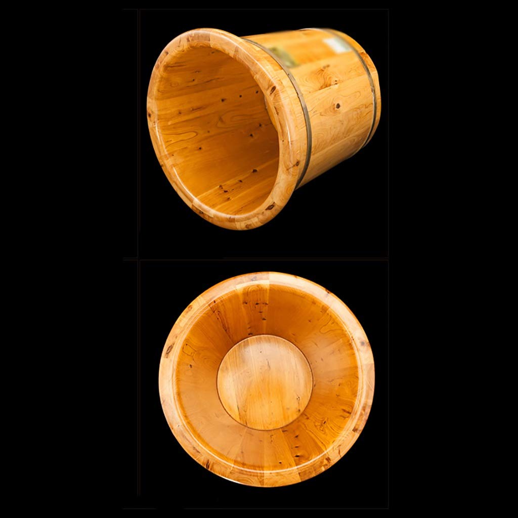 Wooden Foot Tub for Massage & Relaxation - Spa Foot Bath Bucket with Sauna Set for Home Use - Perfect for Stress Relief & Foot Care