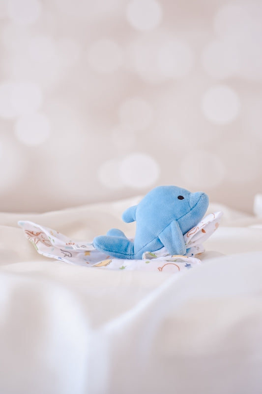Tikiri Ocean Organic Comforter - Soft & Hypoallergenic Dolphin Print Bedding Set for Kids & Adults - Perfect for Nursery, Bedroom Decor & Cozy Sleep