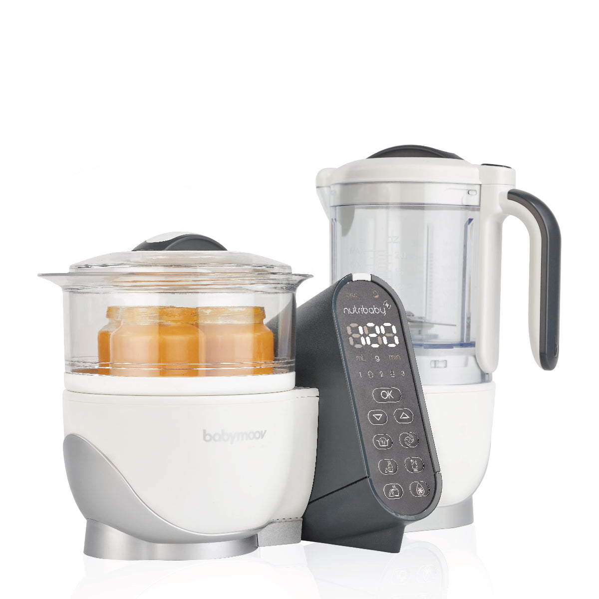 Babymoov Nutribaby+ Baby Food Maker & Blender - Steam Cook & Puree Healthy Homemade Baby Food - Perfect for Infants & Toddlers (Ideal for Making Organic Purees, Steaming Vegetables & Preparing Baby Meals)