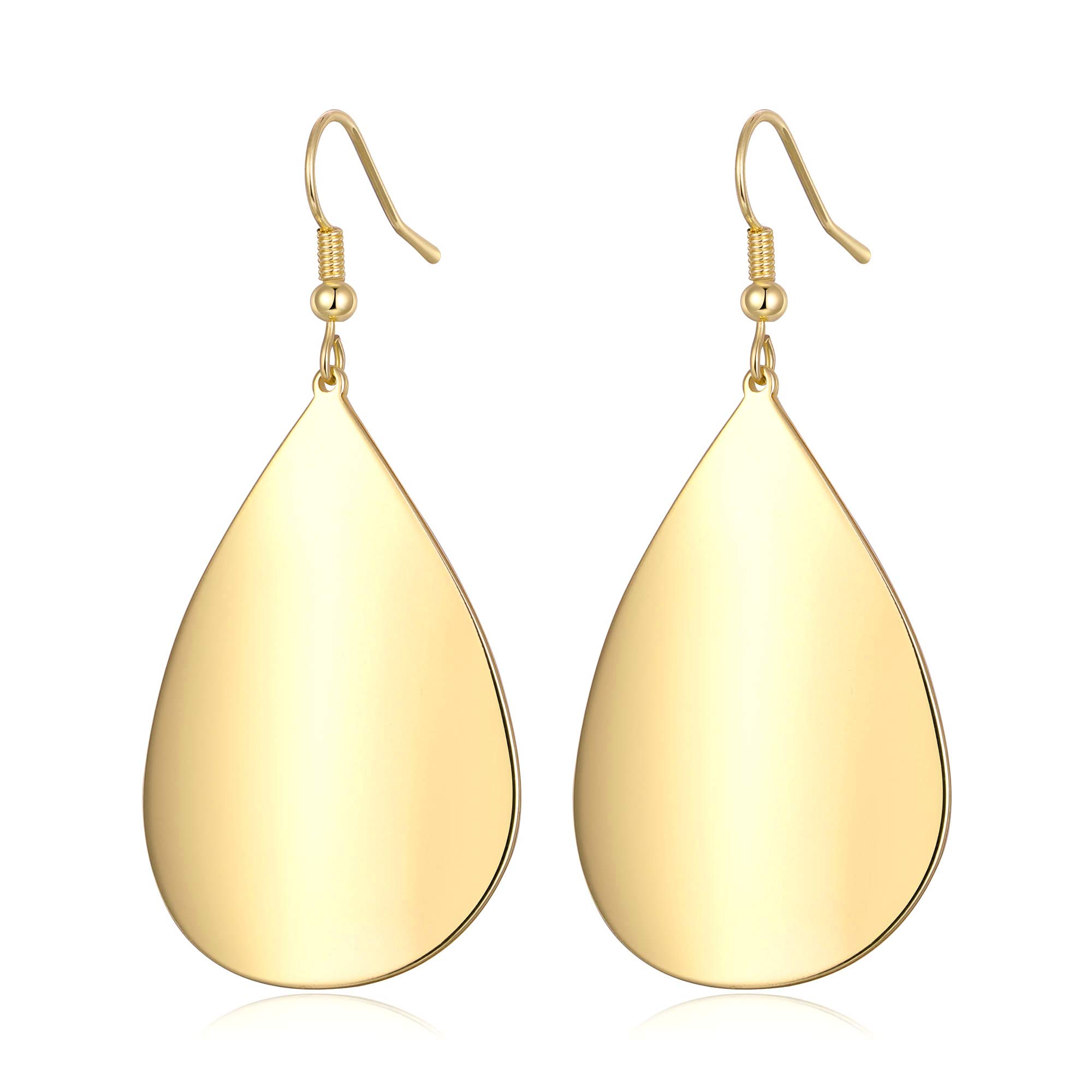 Handmade Teardrop Earrings - Brushed Gold Dangle Earrings for Women | Boho Chic Jewelry for Parties, Weddings & Everyday Wear