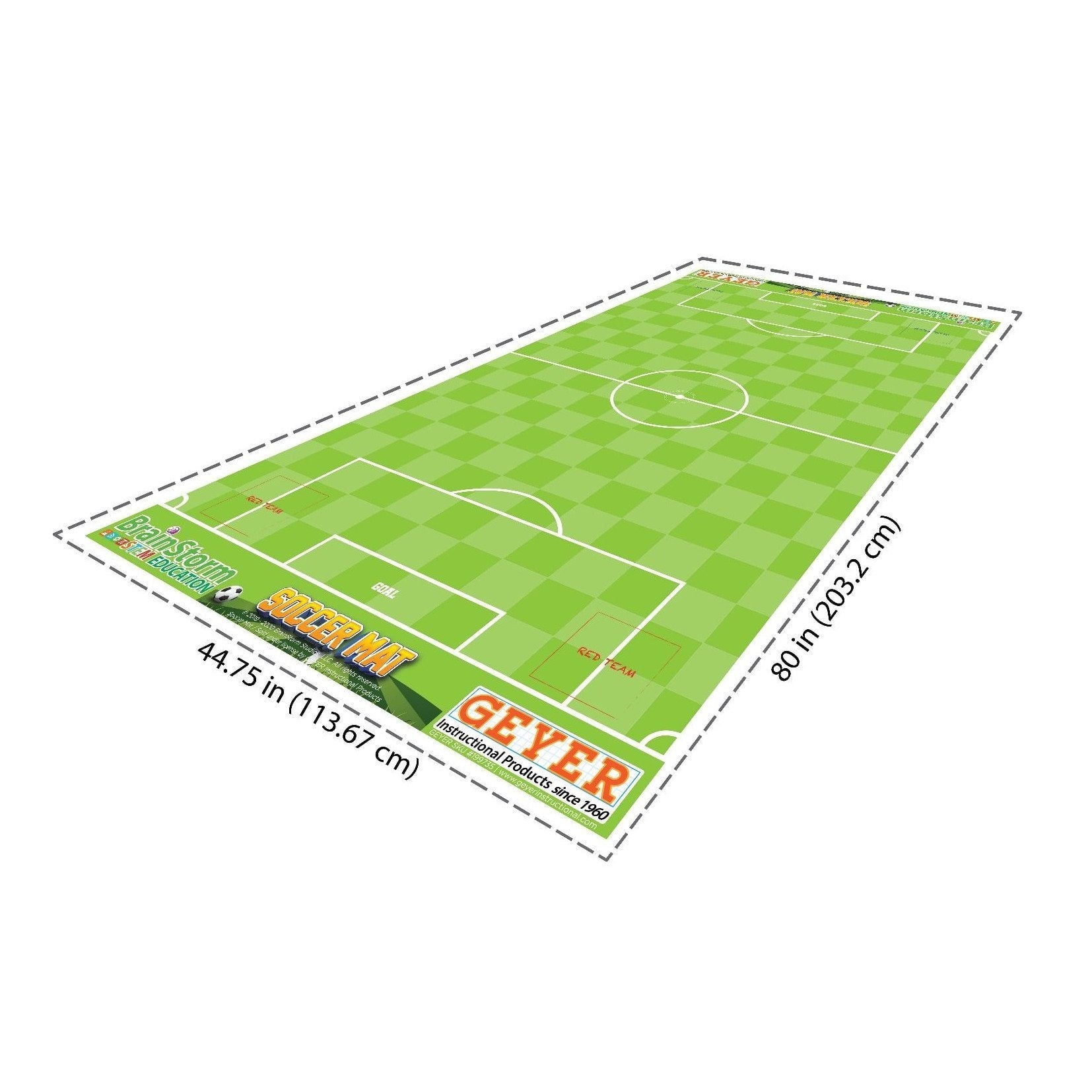 Geyer BrainStorm STEM Education Robotics Activity Mat for Soccer - 80 x 44.75 inches - Perfect for STEM Learning, Robotics Competitions & Classroom Activities