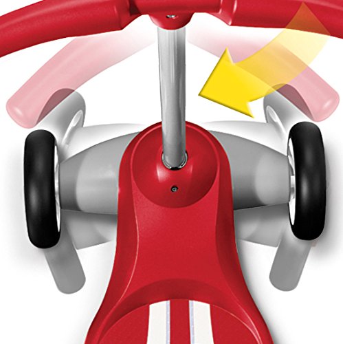 Radio Flyer 97175 First Scooter for Kids - Red 3-Wheel Toddler Scooter with Adjustable Handlebar | Perfect for Outdoor Play, Park Rides & Learning Balance
