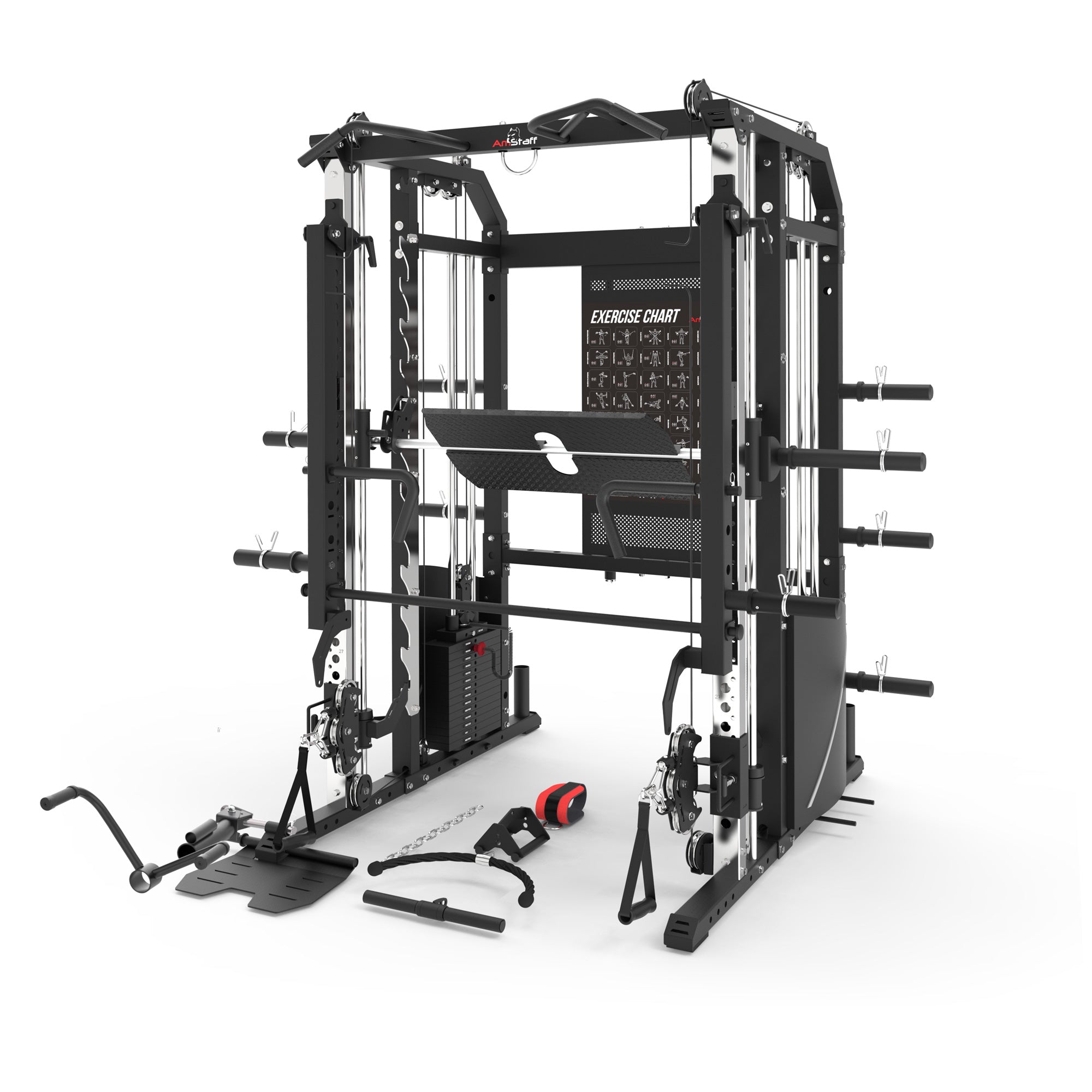 AmStaff Fitness Adjustable Lever Arms Attachment for Power Rack (SD 2500/5000 Series) - Perfect for Home Gym Strength Training & CrossFit Workouts