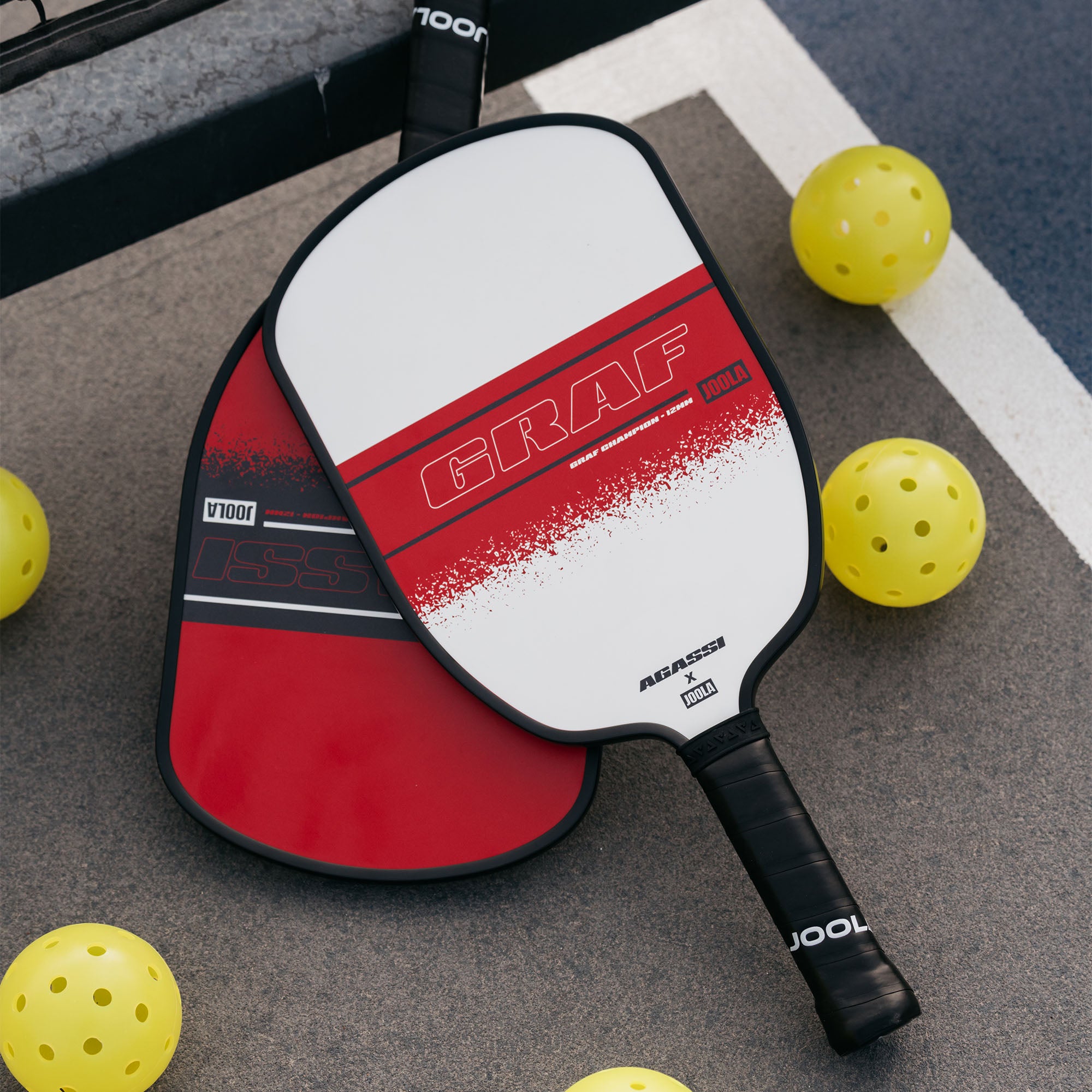 **JOOLA Agassi/Graf Champion Pickleball Paddle Set – Premium Graphite Paddles for Competitive & Recreational Play – Perfect for Tournaments, Backyard Games & Family Fun**