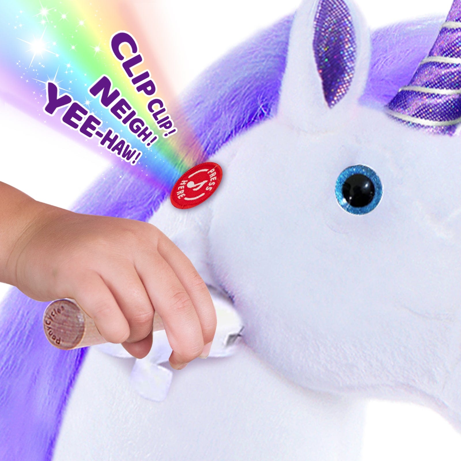Ponycycle Ride-On Toy for Kids Ages 3-5 | Interactive Rocking Horse with Realistic Sounds | Perfect for Indoor Play, Birthday Gifts & Preschool Learning Activities