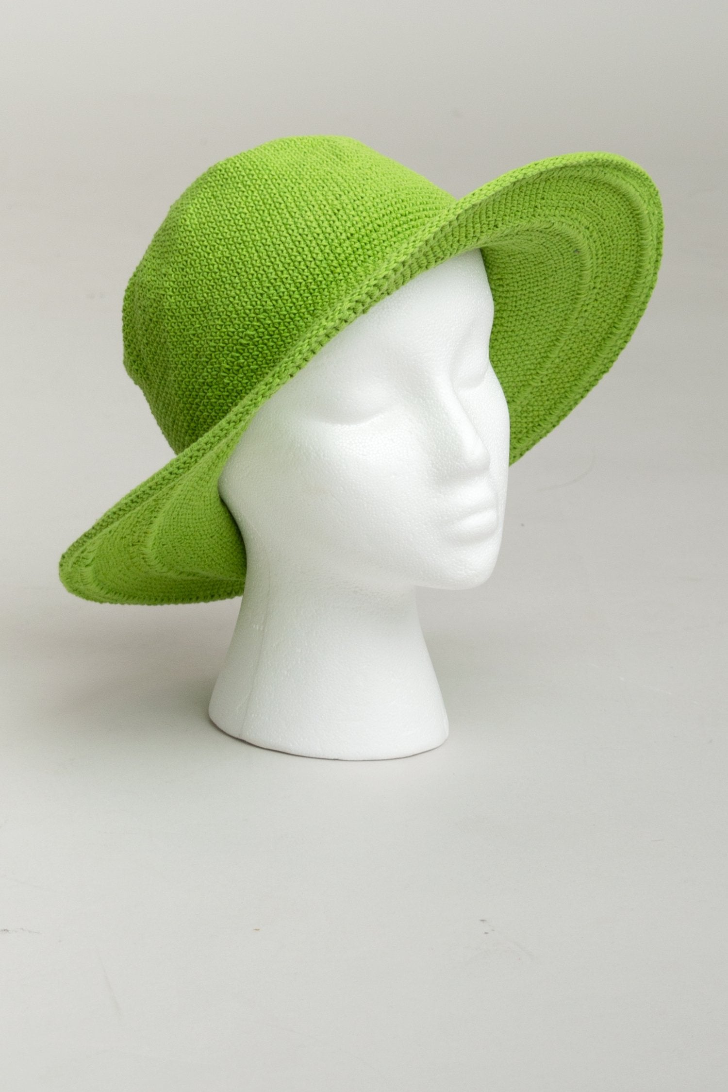 Stylish Lime Green Cotton Hat for Men & Women - Breathable & Comfortable Summer Sun Hat for Outdoor Activities, Beach, Hiking, and Travel