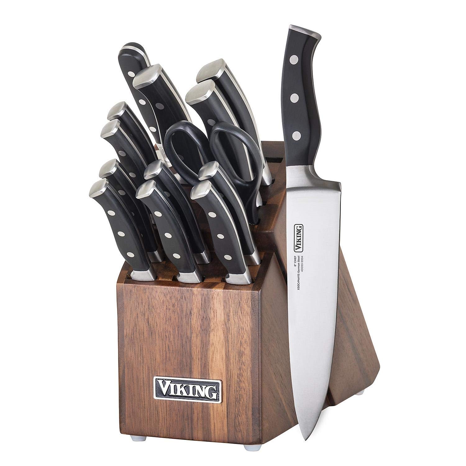 Premium Viking 15-Piece Stainless Steel Cutlery Set - Knife Fork Spoon Set for Kitchen, Dining & Camping - Dishwasher Safe Flatware for Home, Restaurant & Outdoor Use