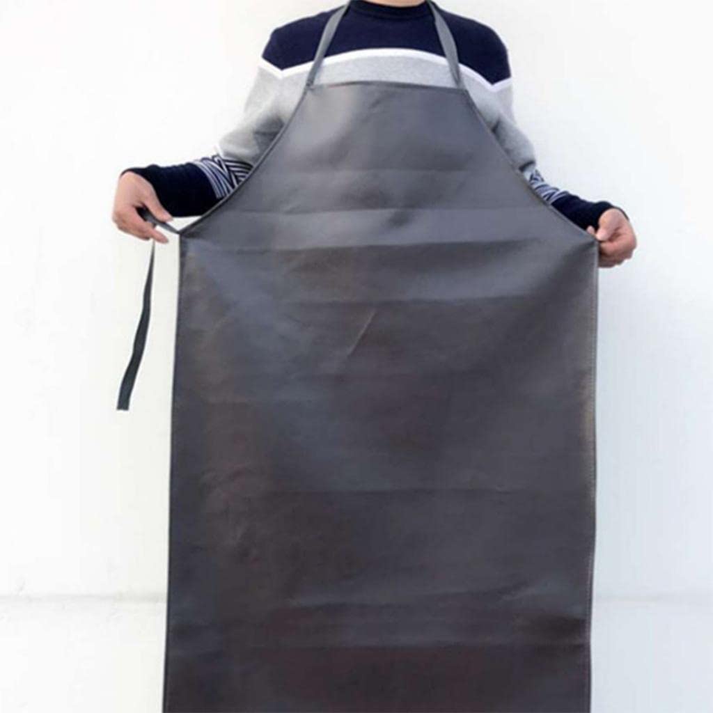 CALANDIS® Waterproof PU Apron for Cooking, Baking & Lab Work - Heavy Duty Kitchen Apron Dress for Home & Professional Use - Brown (Ideal for Chefs, BBQ, Gardening & Science Experiments)