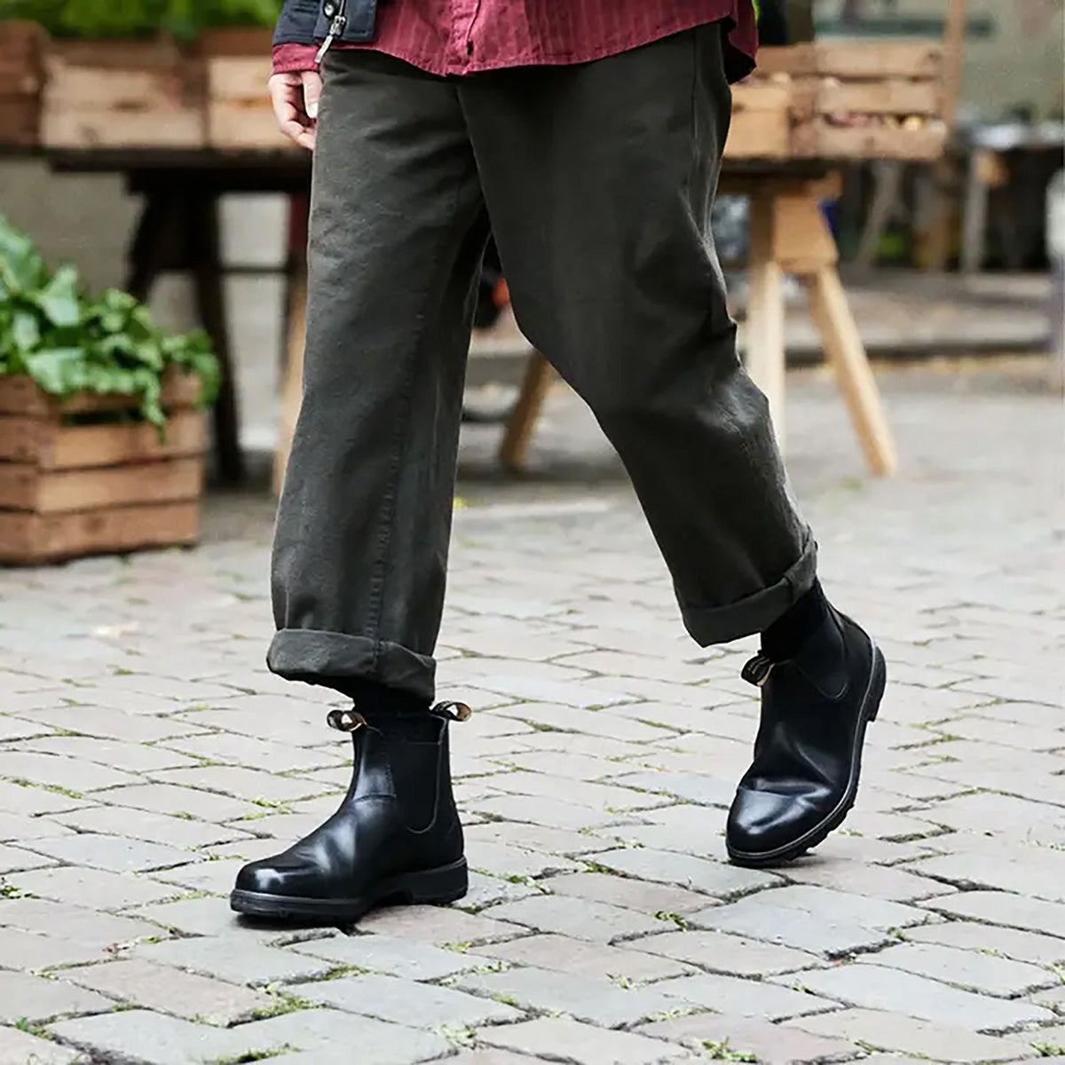 Original Bordeaux Brush Off Boots Unisex - Stylish & Durable Leather Boots for Men & Women - Perfect for Casual Wear, Outdoor Adventures & Work