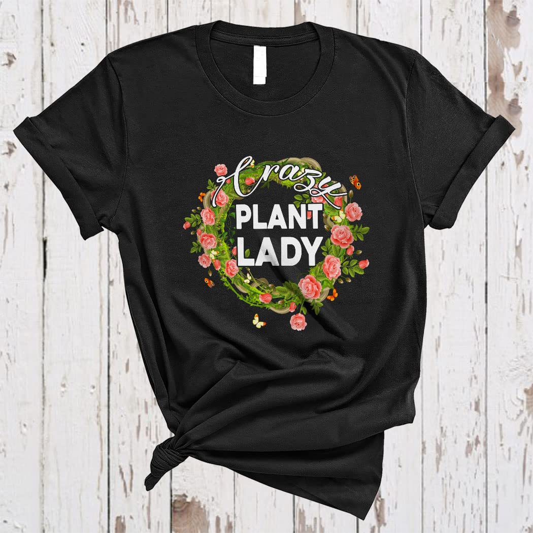 Funny Plant Lover T-Shirt for Women & Men - Crazy Lady Gardening Gift for Mother's Day, Birthday & Plant Enthusiasts - Perfect for Garden Parties, Plant Swap Events & Casual Wear