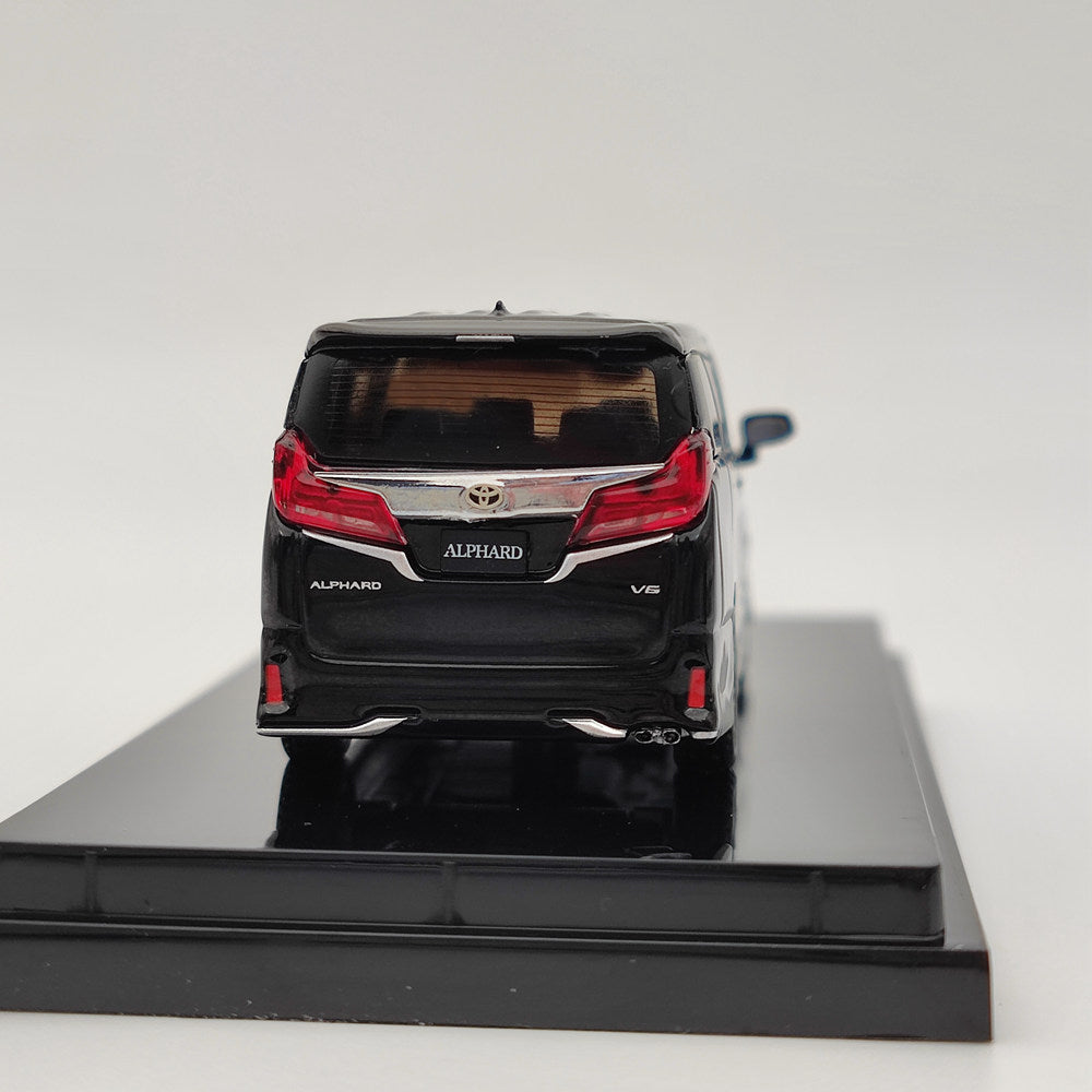 1/64 Scale Hobby Japan Toyota Alphard (H30W) Custom Black Diecast Model Car - Collectible Toy Gift for Car Enthusiasts & Display for Home, Office, or Showcase