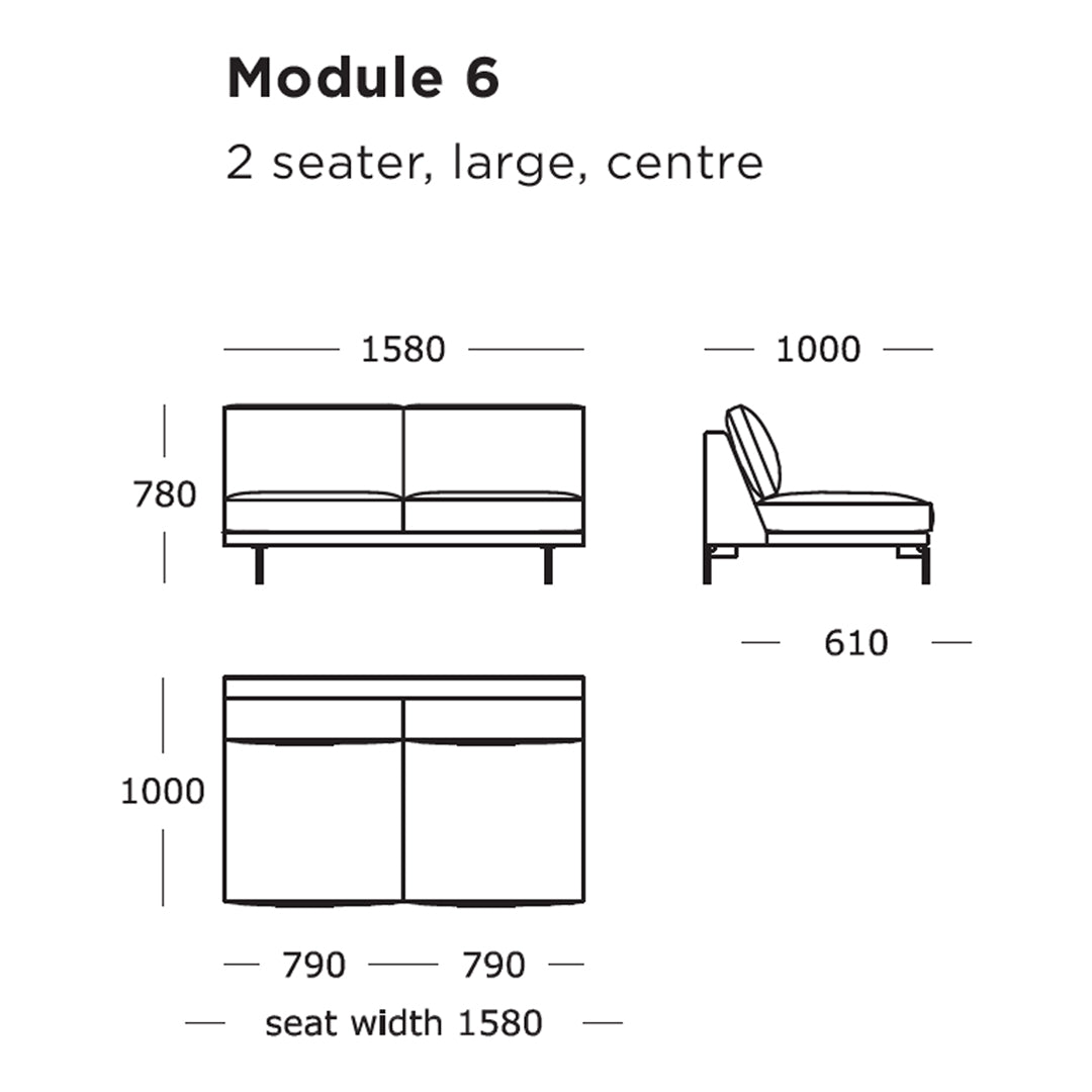 Modular Sofa Set - Edge V1 with 8 Configurable Sections for Modern Living Room & Office Spaces