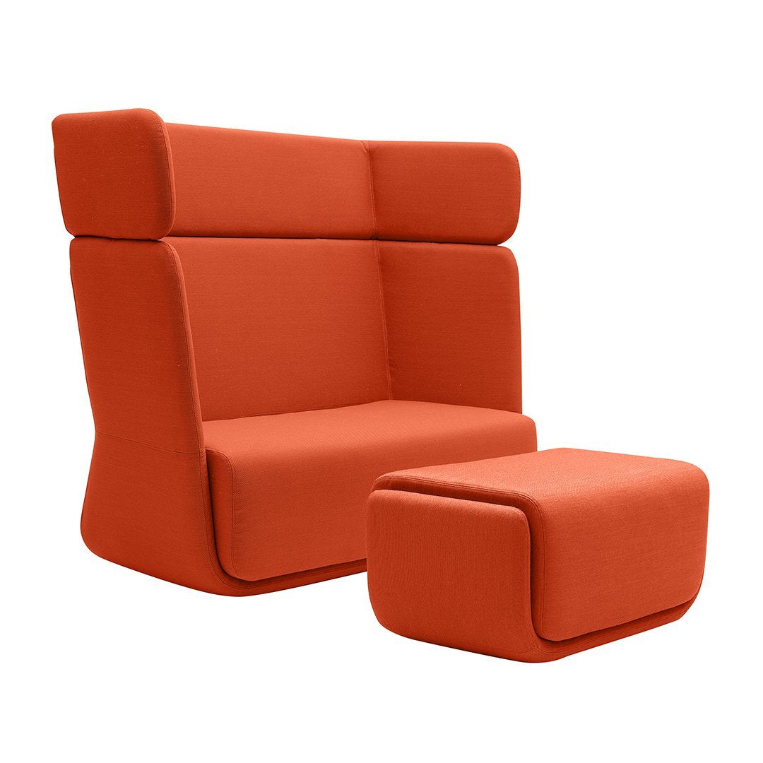 Comfortable Basket Sofa Chair - Woven Rattan High Back Lounge Chair for Living Room, Patio, or Bedroom - Perfect for Relaxing, Reading, or Napping