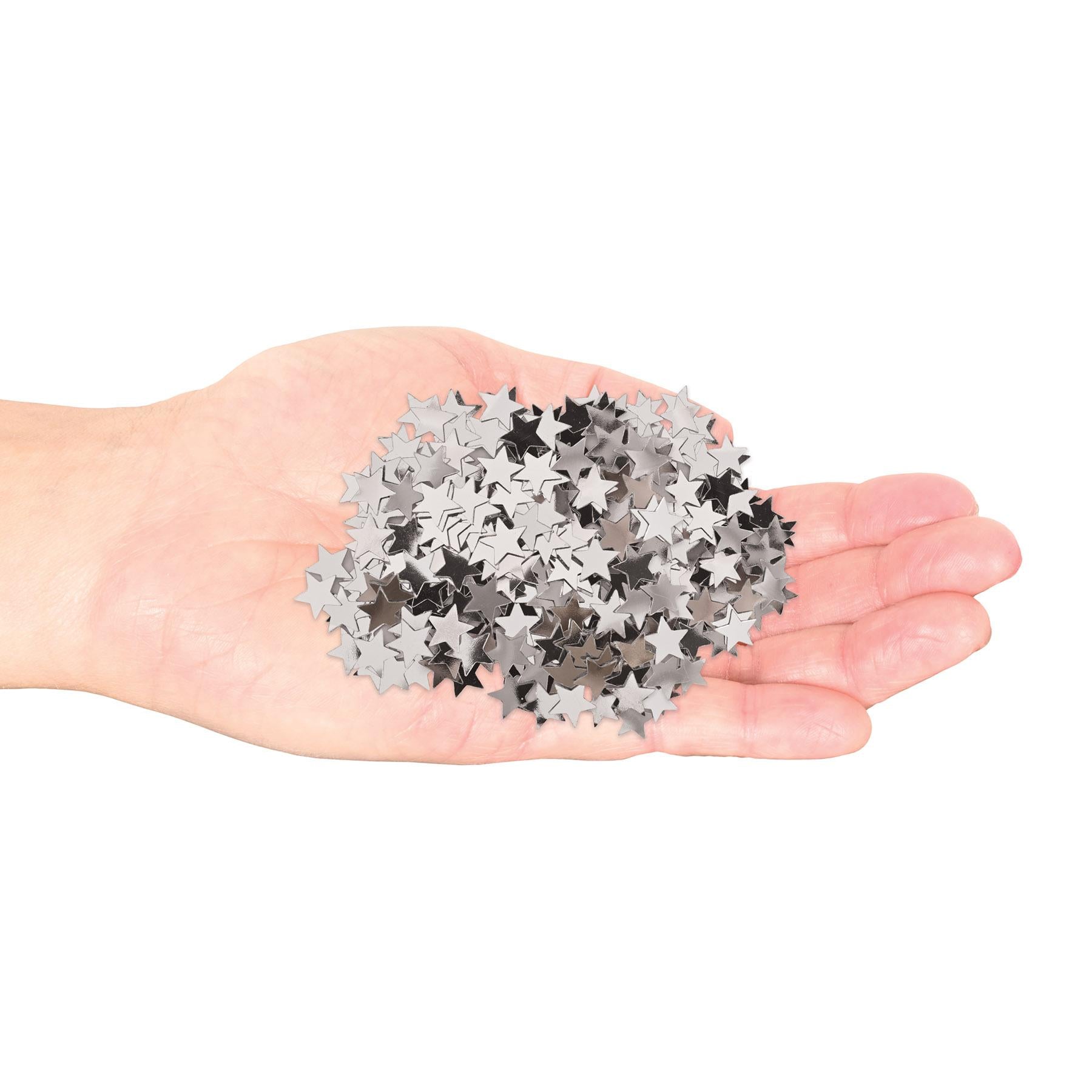 12 Pack Silver Confetti Stars - 1 Oz per Pack - Party Decorations for Birthdays, Weddings & Celebrations - Bulk Glitter Star Shaped Confetti for Festive Events