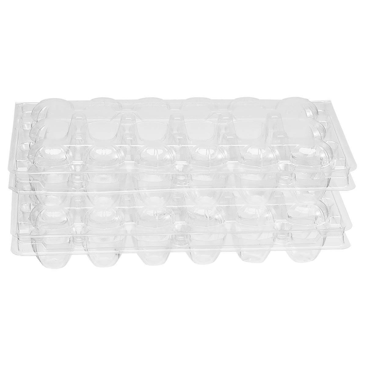 Yardwe 50-Pack Recyclable Plastic Quail Egg Cartons - 18 Grid Small Egg Trays for Refrigerator Storage | Perfect for Small Quail Eggs, Farmers Markets & Home Poultry Keepers