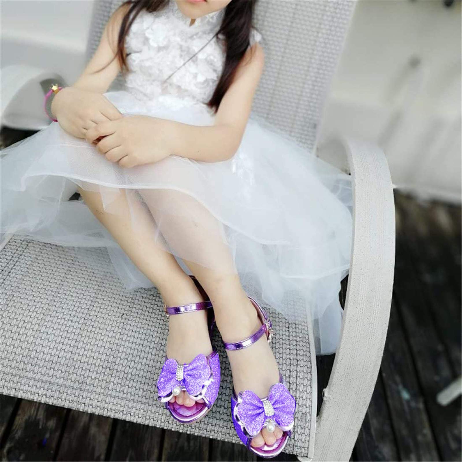 Osinnme Girls' Wedding Sandals for Toddlers & Little Kids - Comfortable & Stylish Flower Girl Shoes for Special Occasions, Parties & Ceremonies