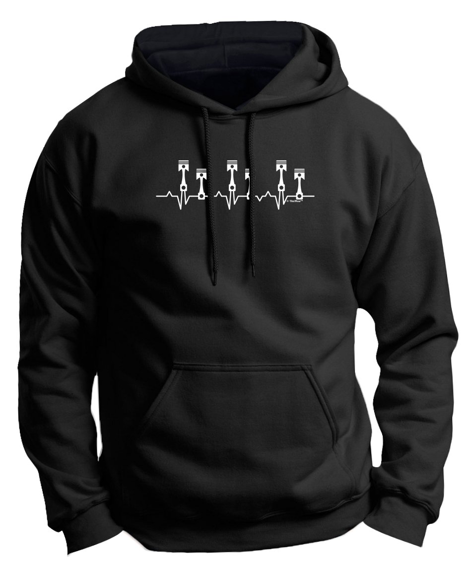 Premium Car Mechanic Hoodie Sweatshirt with Piston Heartbeat Design - Perfect Gift for Auto Enthusiasts & DIY Car Repair Lovers