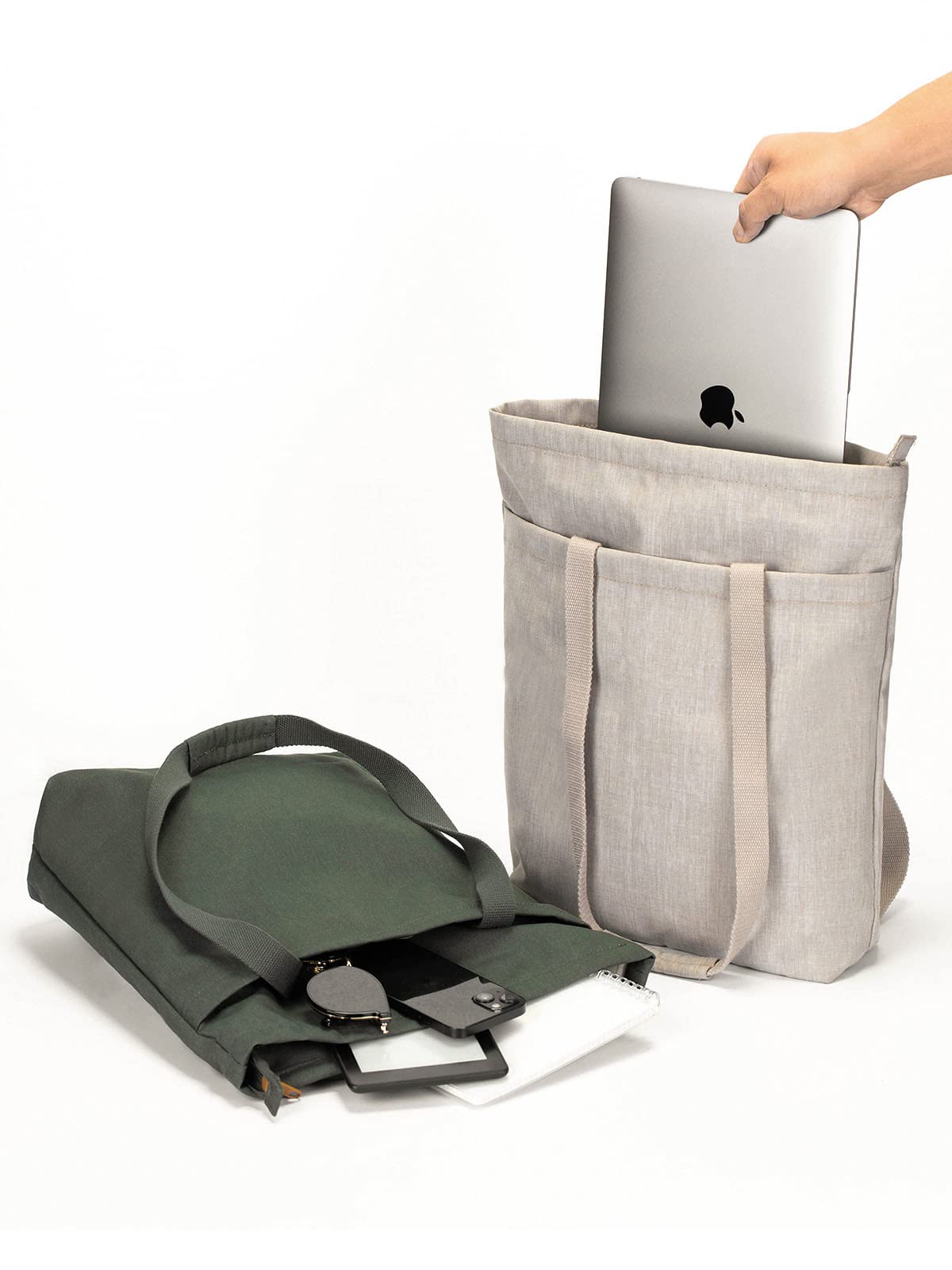 2-in-1 Waterproof Tote Bag & Backpack for 14