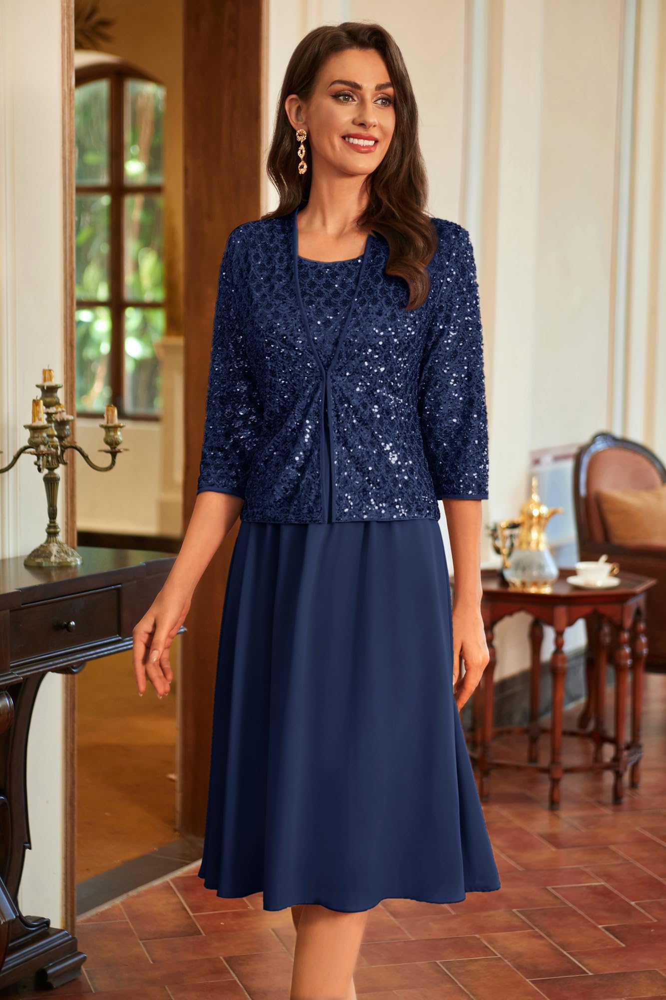 GRACE KARIN 2025 Mother of The Bride Dresses | Elegant Two-Piece Wedding Guest Outfit | Formal Party Dress for Weddings, Receptions & Special Occasions