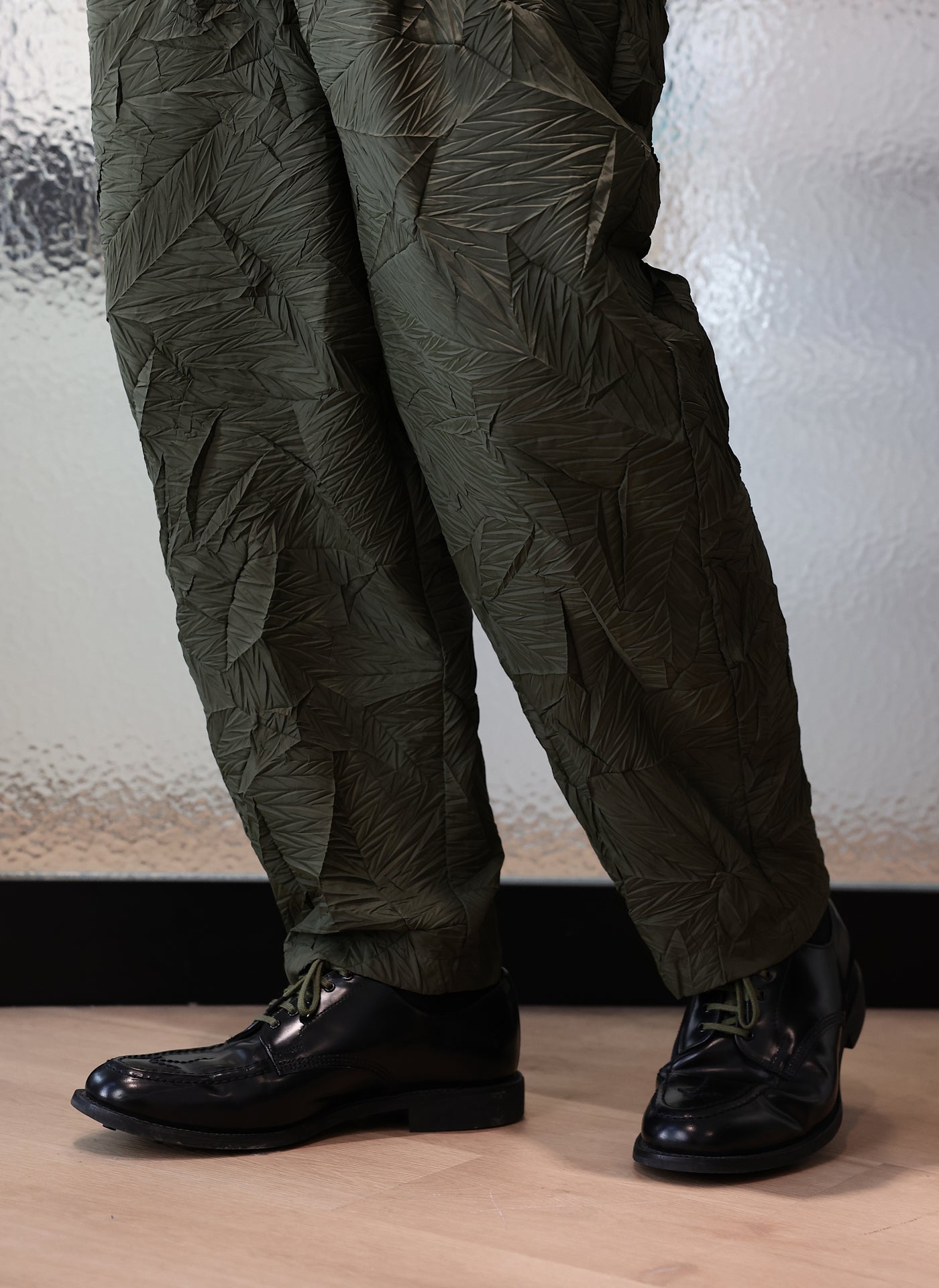 Distorted Pleated Polyester Easy Pants for Women - Comfortable Casual Lounge Pants for Home, Travel & Yoga