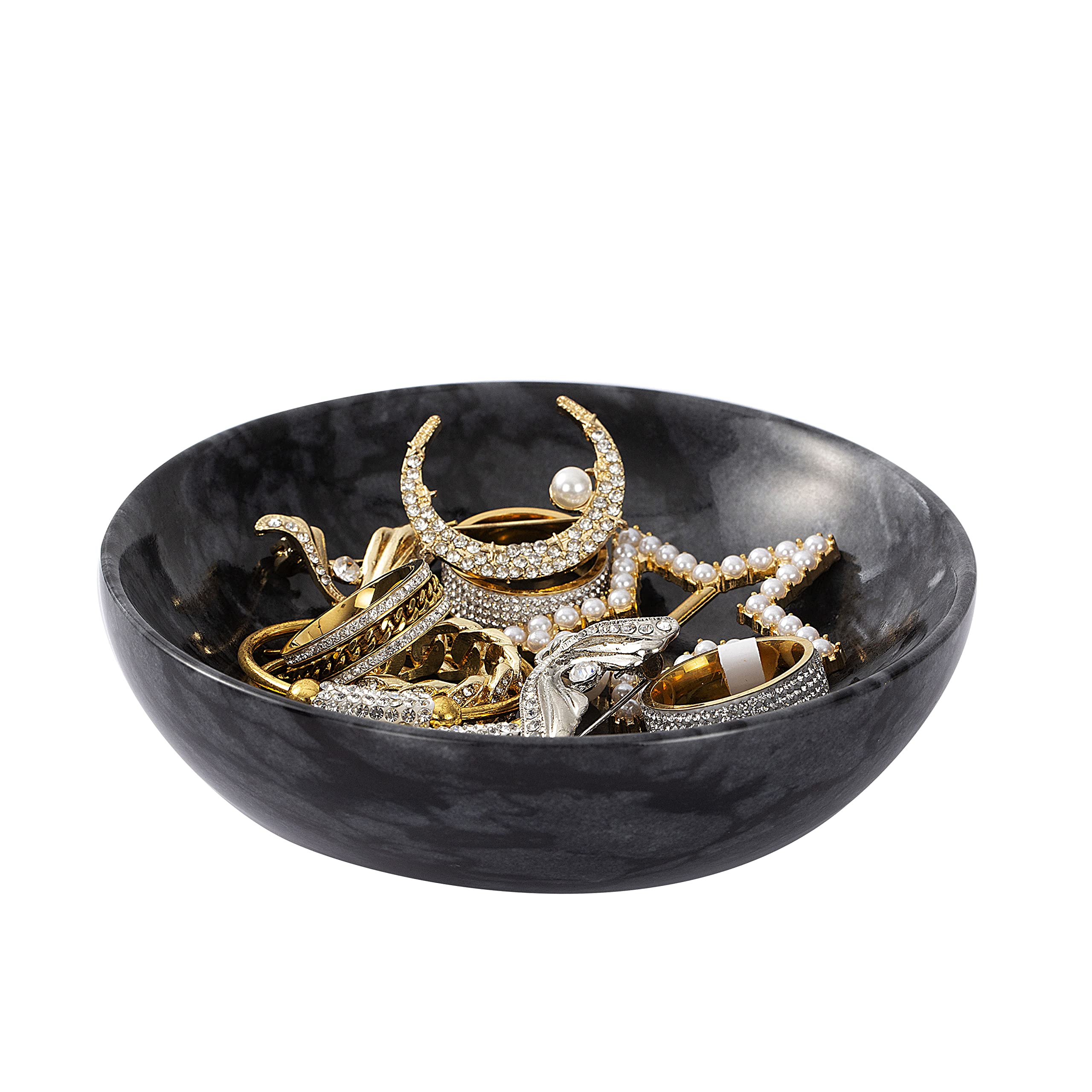 Marble Jewelry Dish for Rings & Earrings - Elegant Vanity Organizer