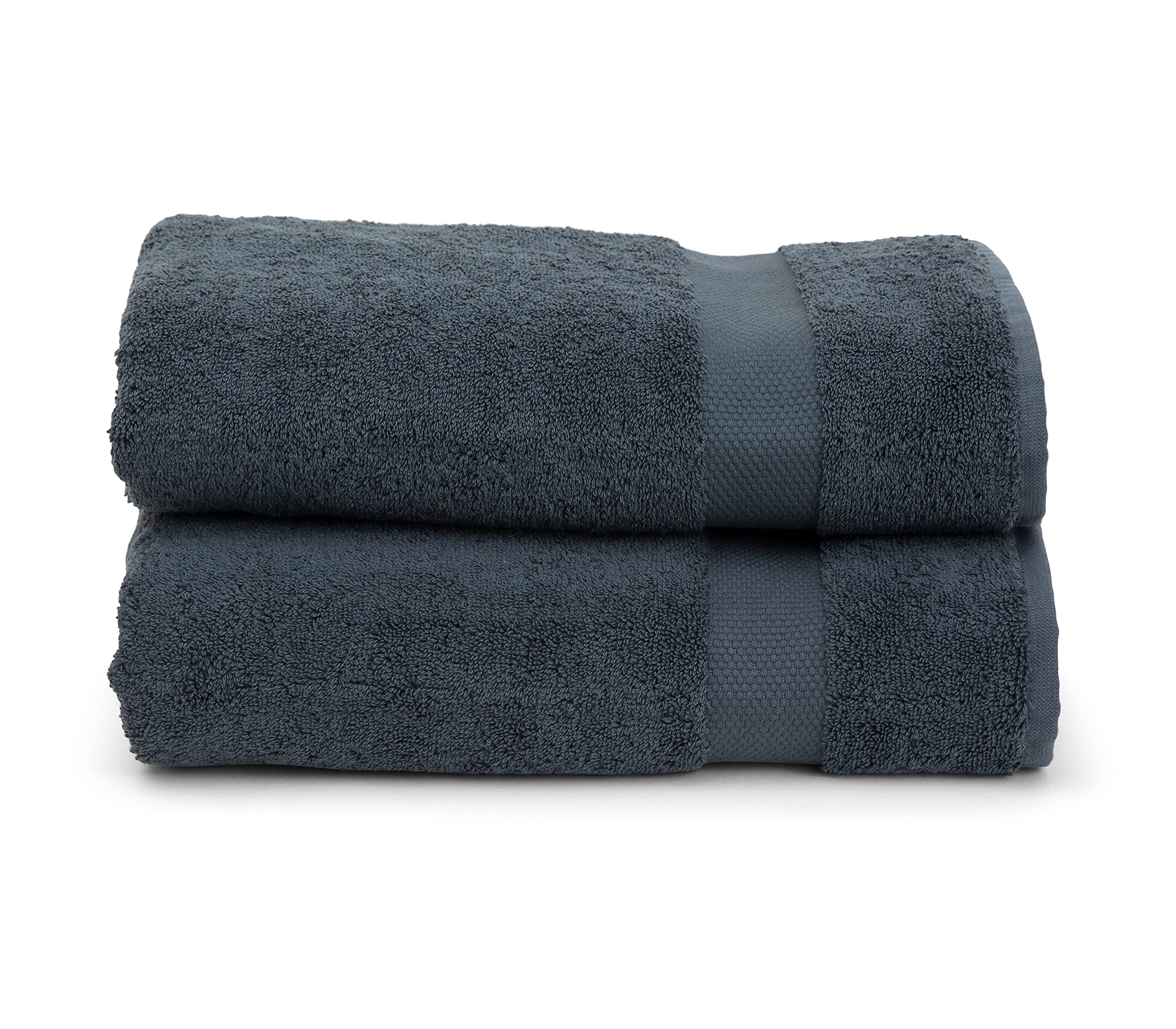 Premium Luxury Soft Bath Towels - 100% Turkish Cotton, Made in Turkey, Charcoal Gray, Set of 2 | Ultra Absorbent & Quick-Drying for Spa, Bathroom & Beach Use