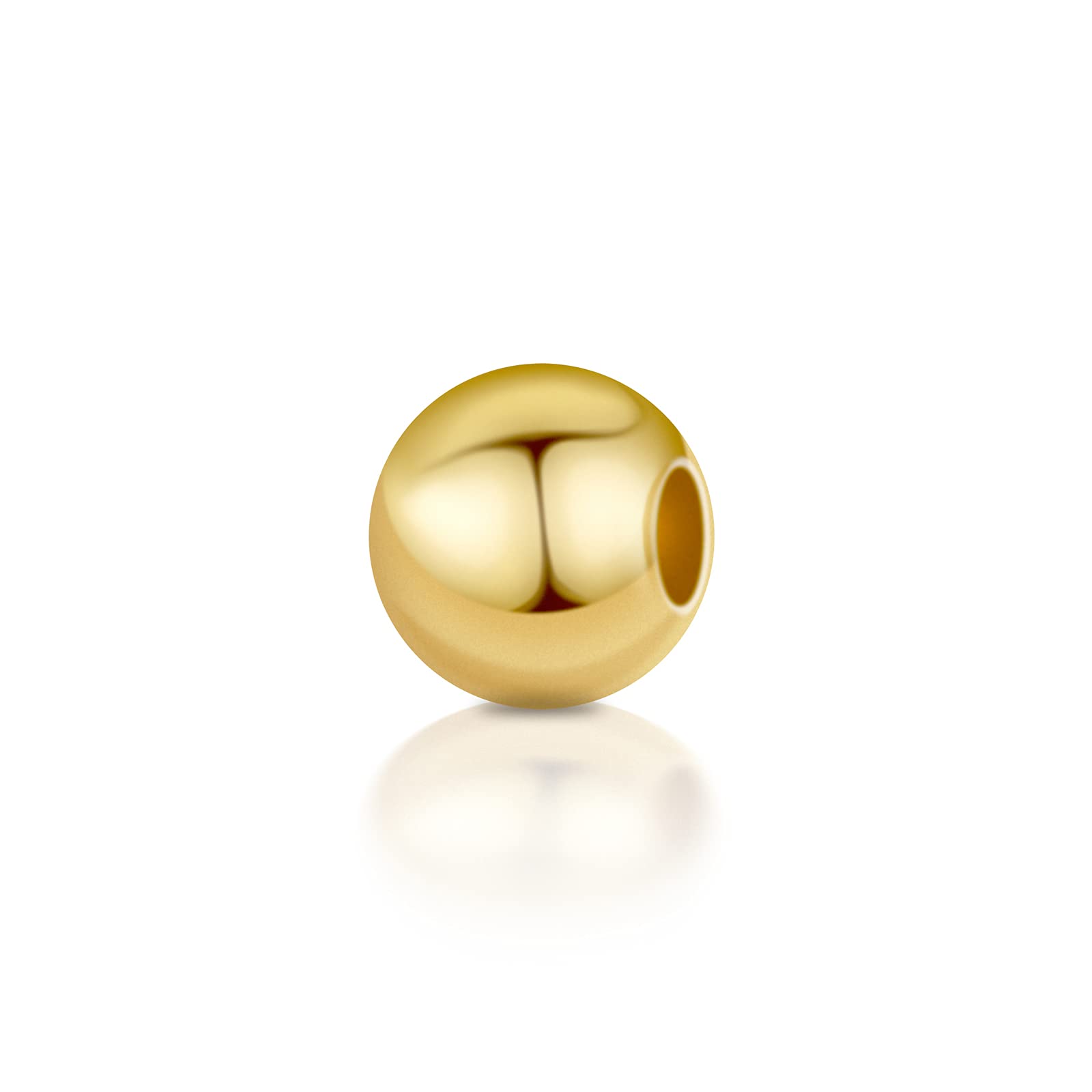 40pcs 8mm 14K Gold Plated Spacer Beads - Smooth Round Seamless Ball Beads for Jewelry Making, Necklace, Bracelet & Earrings | Tarnish Resistant & Durable | Perfect for DIY Crafts, Gift Making & Boho Style Jewelry Designs