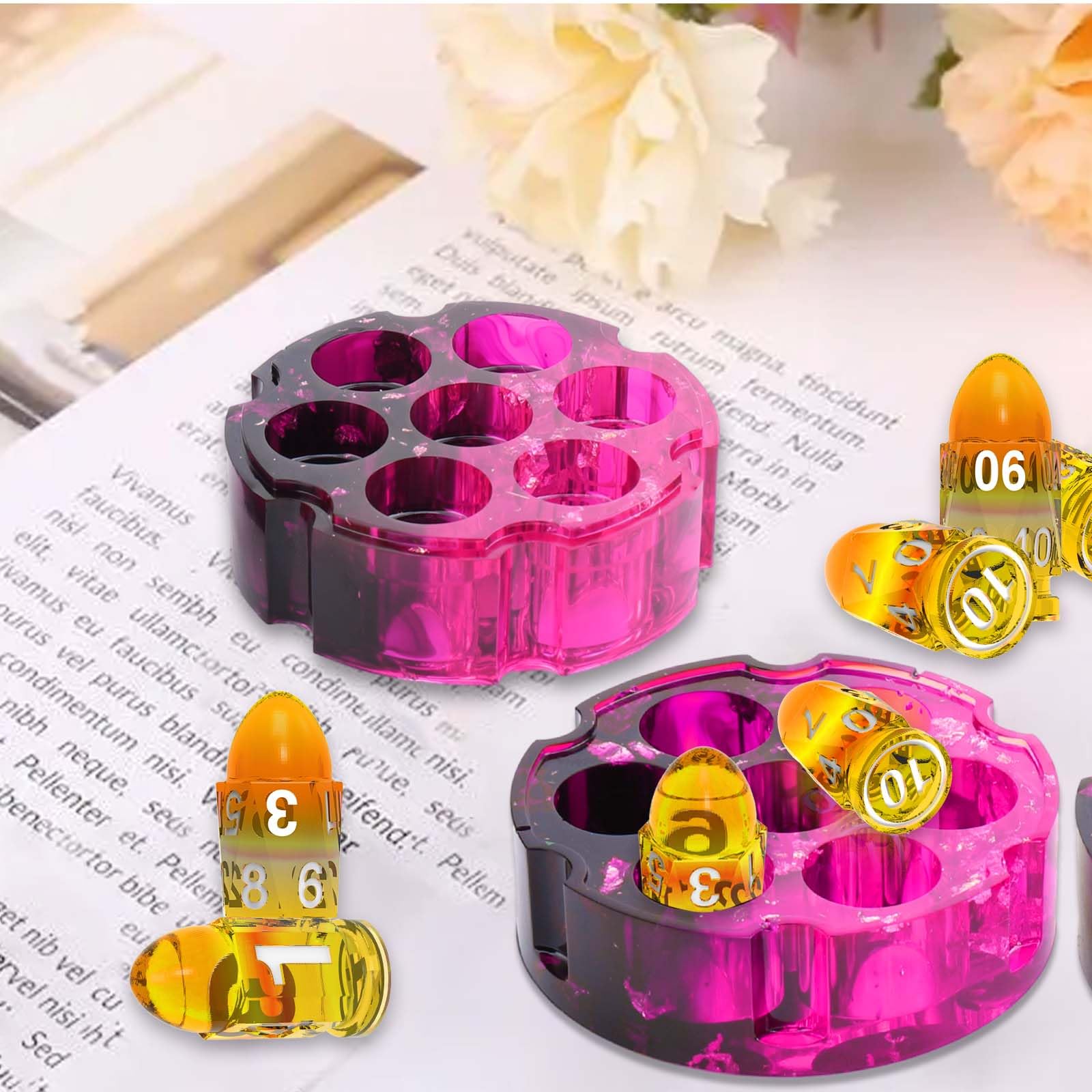 Premium Silicone Resin Molds for DND Dice Storage - Small Dice Box Molds with Lid for Resin Casting, Mini Dice Holder for Tabletop RPG Games - Perfect for D&D Players & DIY Craft Enthusiasts