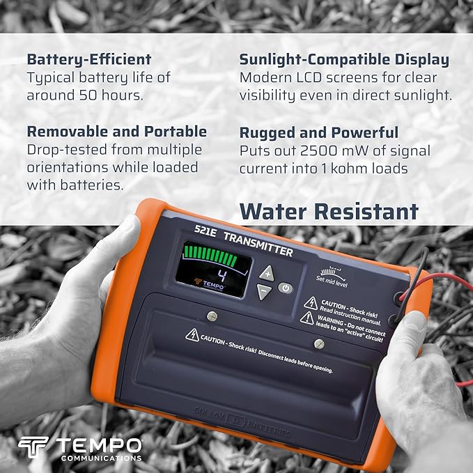 Tempo 521E Enhanced Digital Wire & Valve Locator Kit - Professional Underground Utility Detector for Plumbing, Irrigation & Electrical Work
