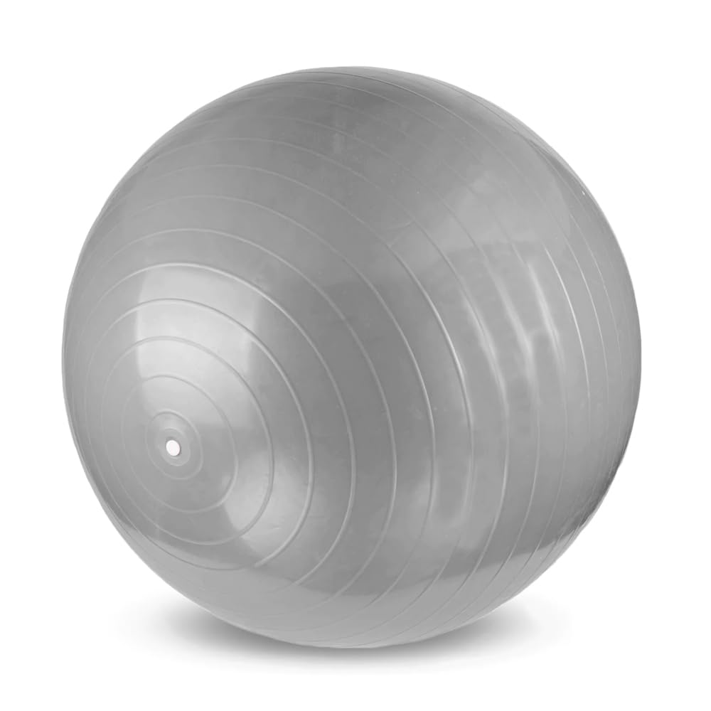 Premium Anti-Burst Exercise Ball with Pump - 55cm/65cm/75cm Yoga Stability Ball for Home Gym, Pilates, Core Workouts & Physical Therapy - Heavy Duty Fitness Ball for Balance Training & Posture Correction