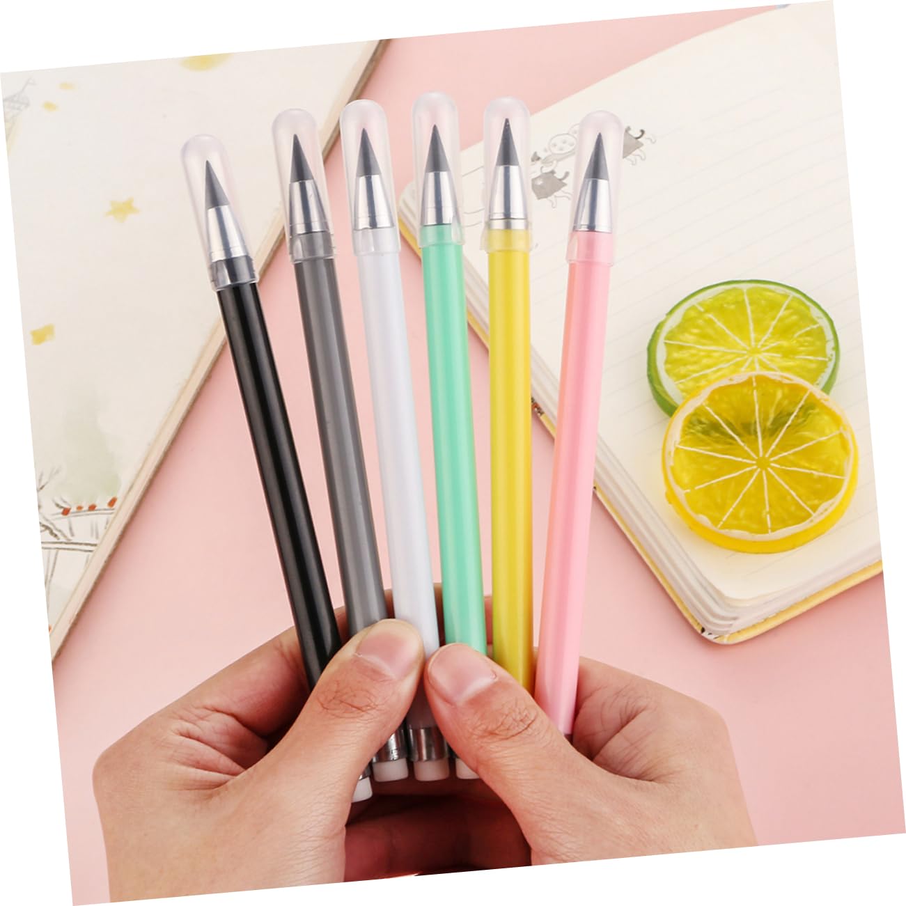 NUOBESTY 12-Piece No-Sharpening Pencil Kit - Pre-Sharpened Erasable Colored Drawing Pencils for Kids, Students & Artists | Perfect for School, Office & Sketching
