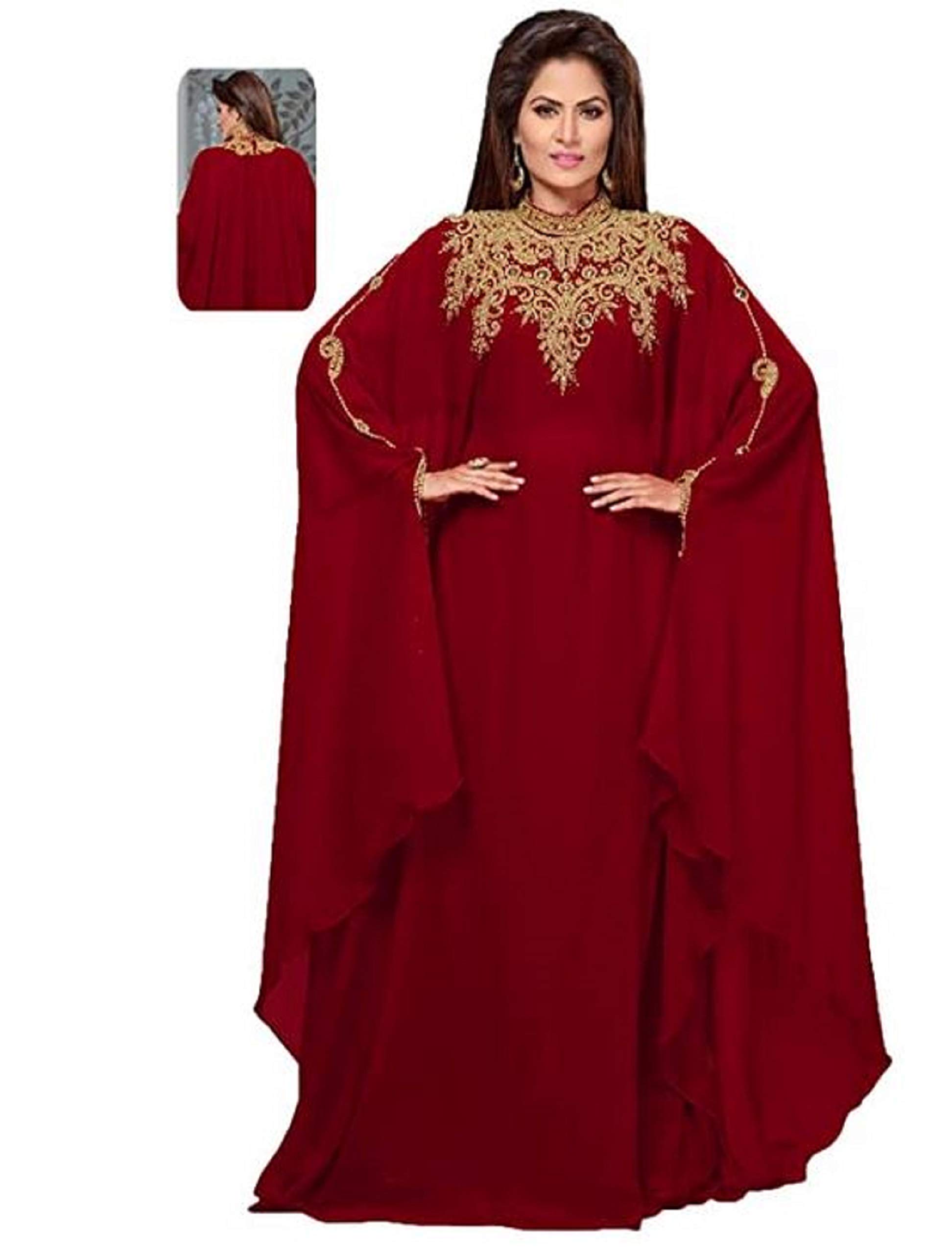 Elegant Kaftan Maxi Dress for Evening Gowns, Wedding & Cocktail Parties | Moroccan Takchita Wear | Perfect for Formal Events, Bridal Showers & Special Occasions