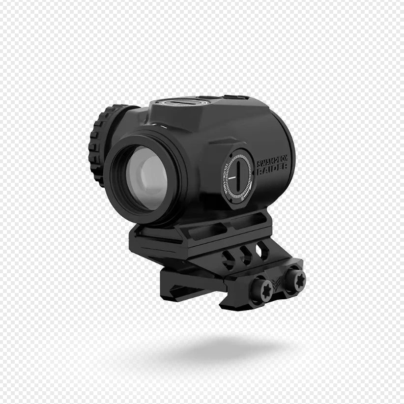 Swampfox Raider 1x20 Prism Red Dot Sight - BRC/6 MOA Dot Reticle, T2 Footprint, 20mm Picatinny Mount with Shake Wake Technology | Rifle Scope for AR-15, Shotgun & Tactical Firearms | Hunting, Home Defense & Competitive Shooting