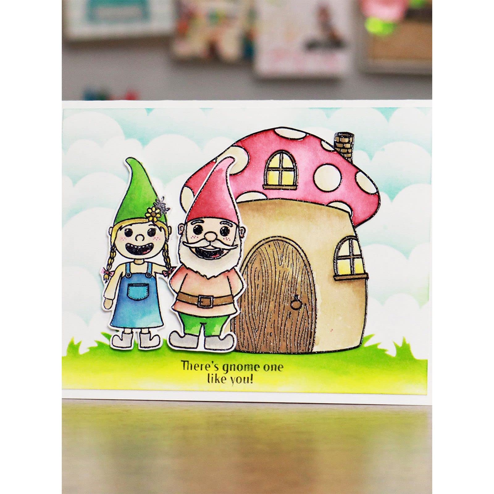 Simon Hurley SIMN Hurley Stamps PRTY - Festive Gnome Party Stamp Set for Card Making, Scrapbooking & DIY Crafts | Perfect for Birthday Invitations, Holiday Greetings & Handmade Decorations