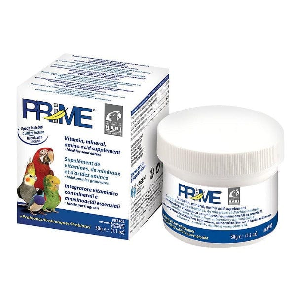 Hari Prime Vitamin Mineral Amino Acid Supplement for Birds - Essential Avian Nutrition for Health & Feather Growth - Perfect for Parrots, Canaries & Finches at Home or Aviary