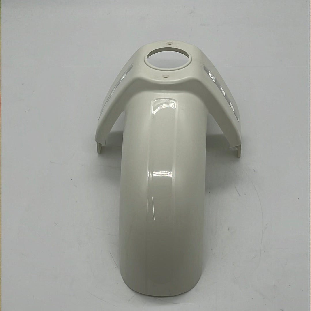 Jubel Front Fender White - Universal Motorcycle Fender for Harley, Honda, Yamaha - Perfect for Street Bikes and Cruisers