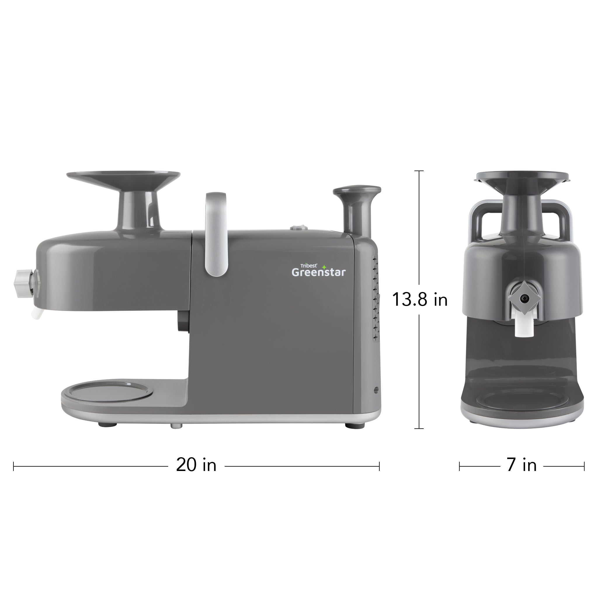 Refurbished Greenstar® 5 Stainless Steel Twin Gear Cold Press Masticating Juicer - Healthy Juice Extractor for Fruits & Vegetables - Perfect for Home, Gym & Raw Food Diet