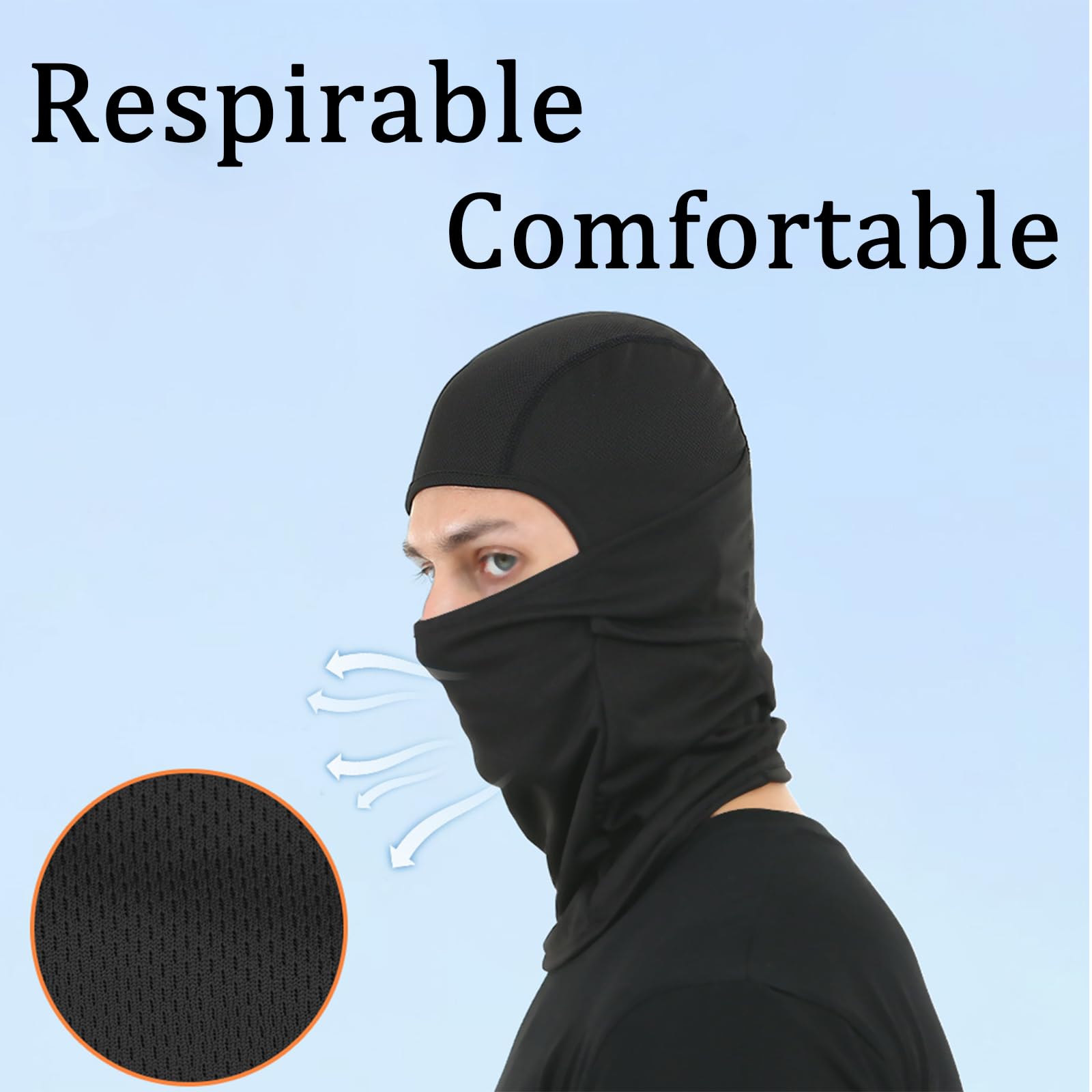 Custom Balaclava Face Mask for Men & Women - Personalized Ski Balaclava with Text/Image - Black & Blue Options - Kids Balaclava Hood - Perfect for Skiing, Snowboarding, Motorcycling & Outdoor Winter Activities