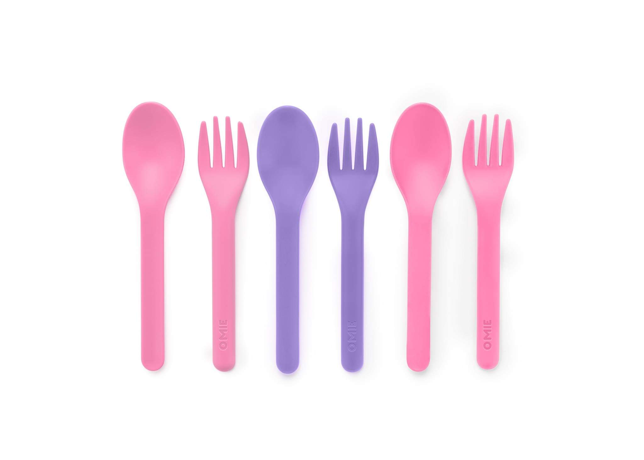 Omie Cutlery Pod Set - Purple Kids Utensil Kit for School Lunch Box, Travel & On-the-Go Meals | BPA-Free, Durable & Compact Cutlery Holder