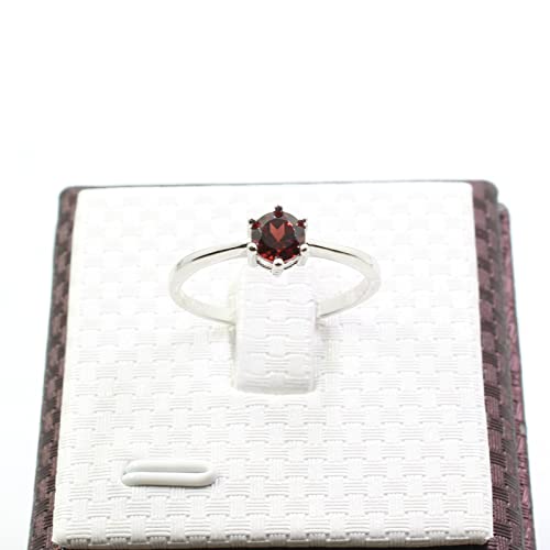 925 Sterling Silver Genuine Garnet Ring for Women - Elegant & Durable Everyday Jewelry for Work, Date Night & Special Occasions